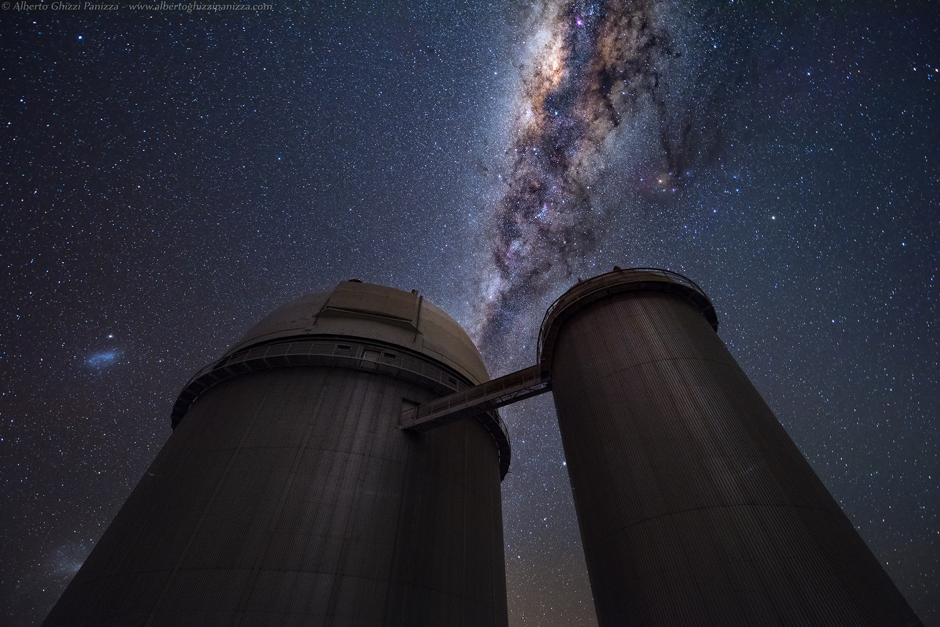 The milky way over the 3.6 m telescope