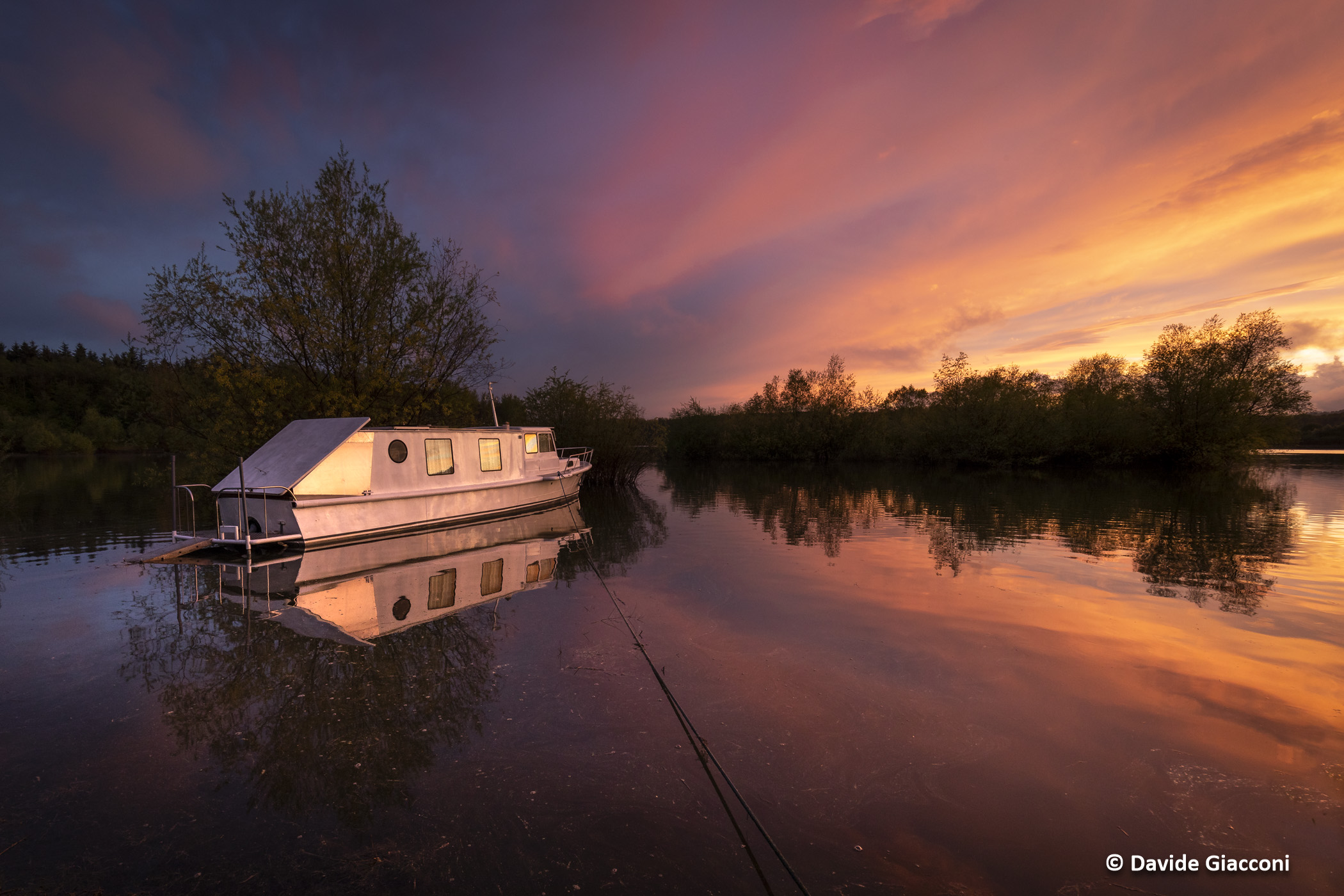 Tramonto sul lago Liptovská Mara (Slovacchia )