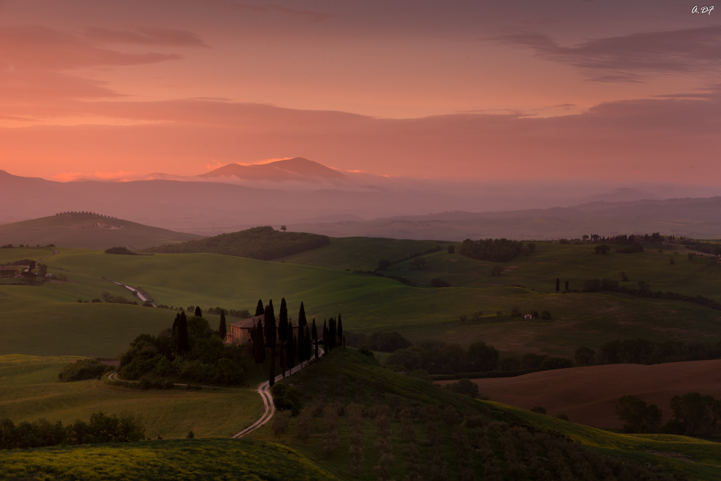 First lights on the Belvedere