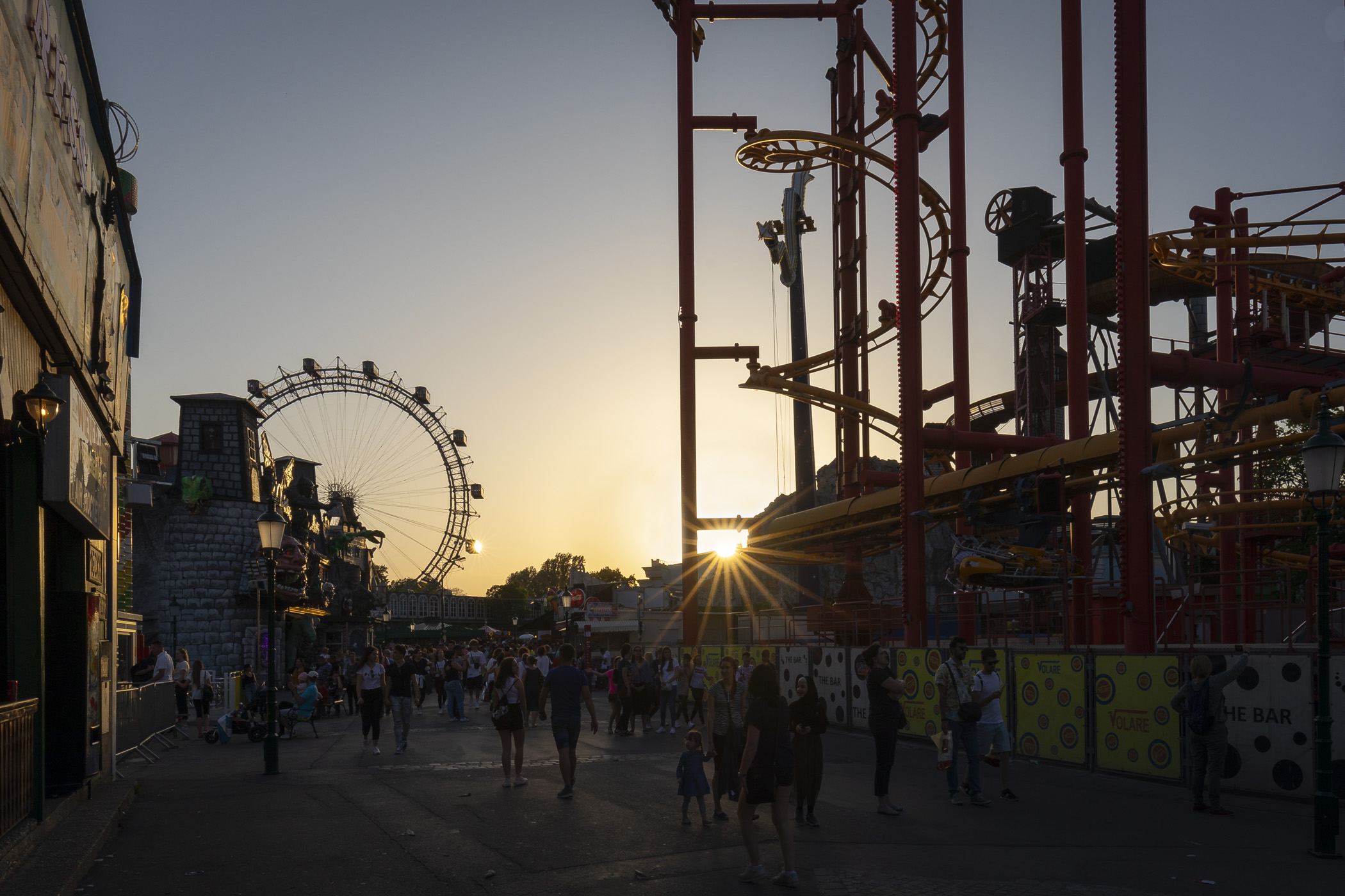Tramonto sul Prater di Vienna