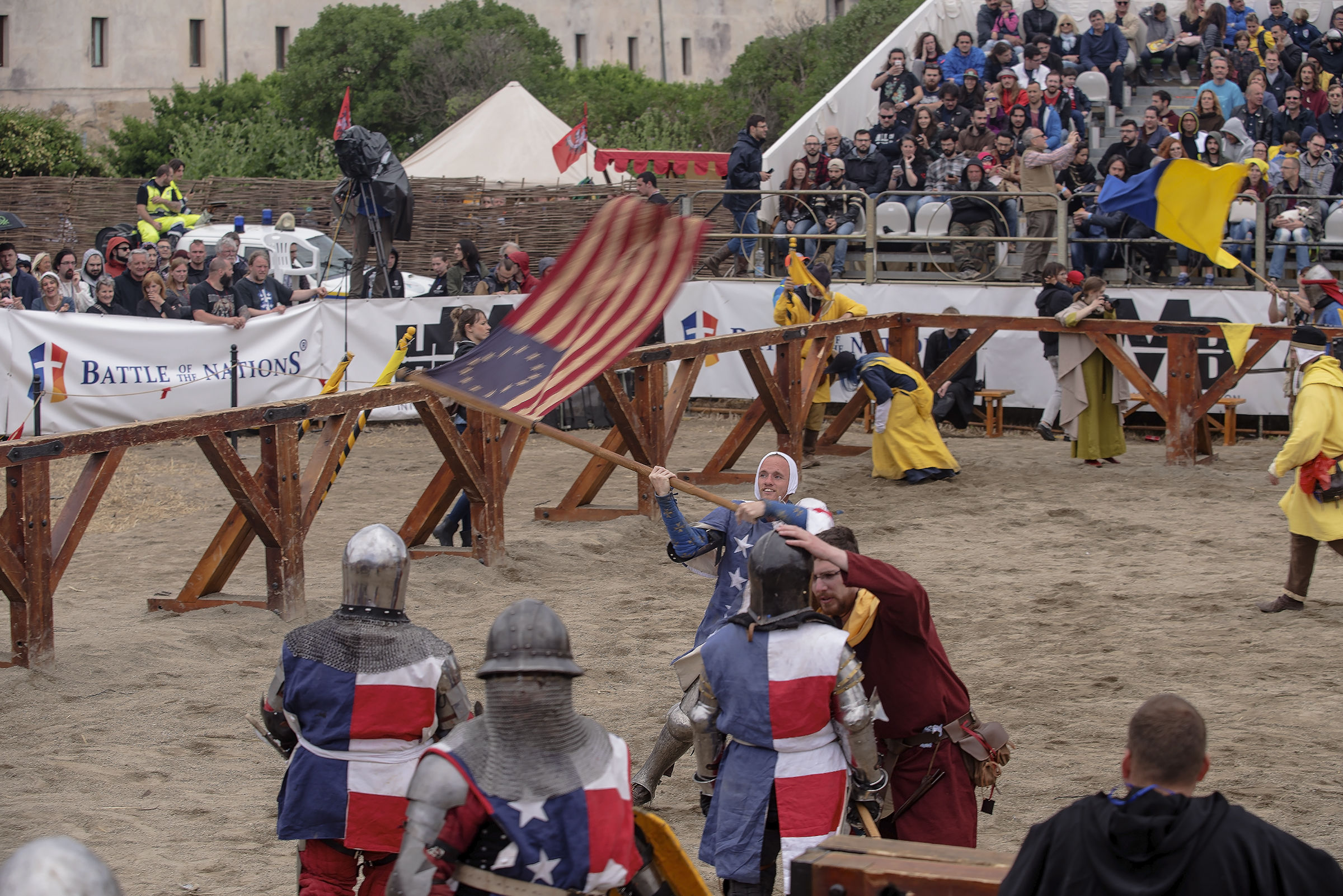 The flag in the field