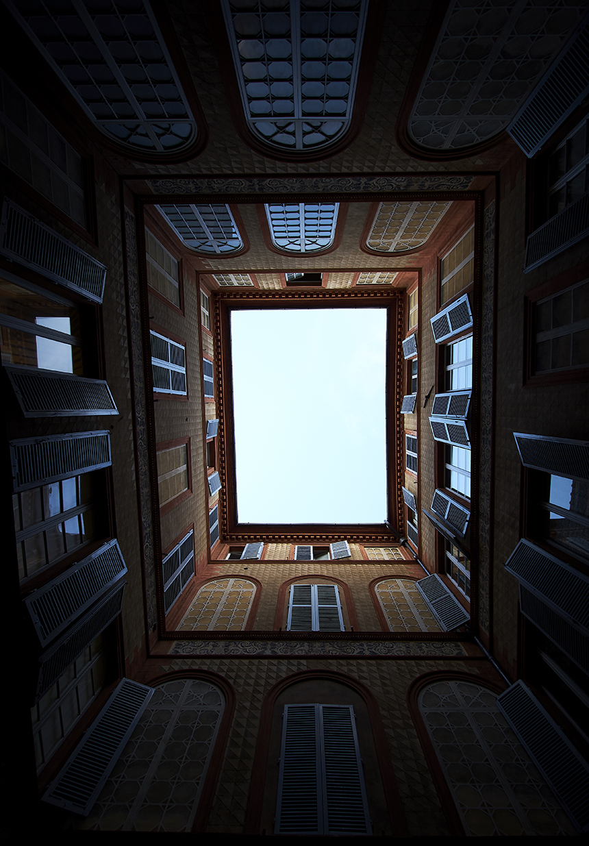 Interior Court of a palace in the centre of Siena