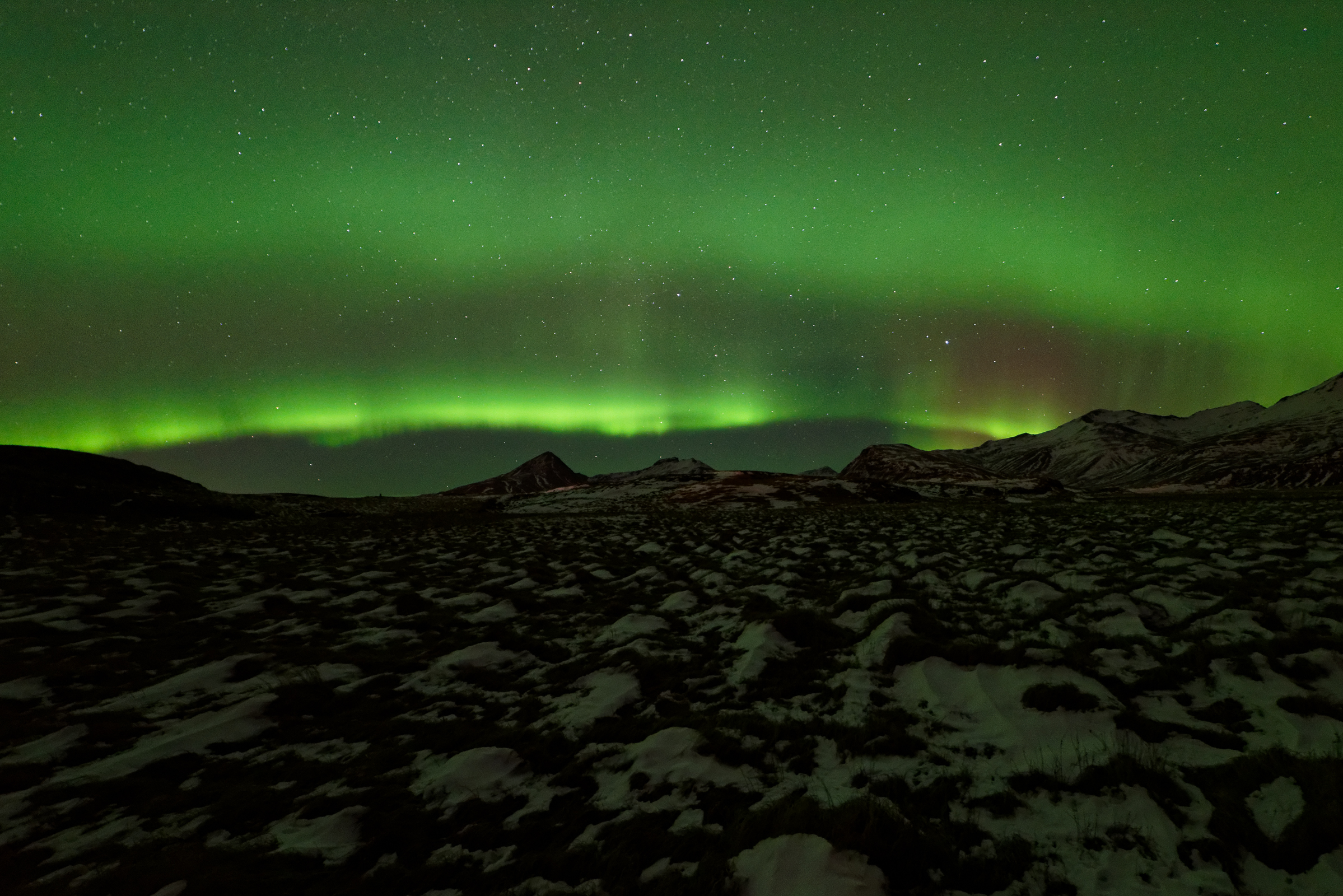 Aurora borealis in Hofn