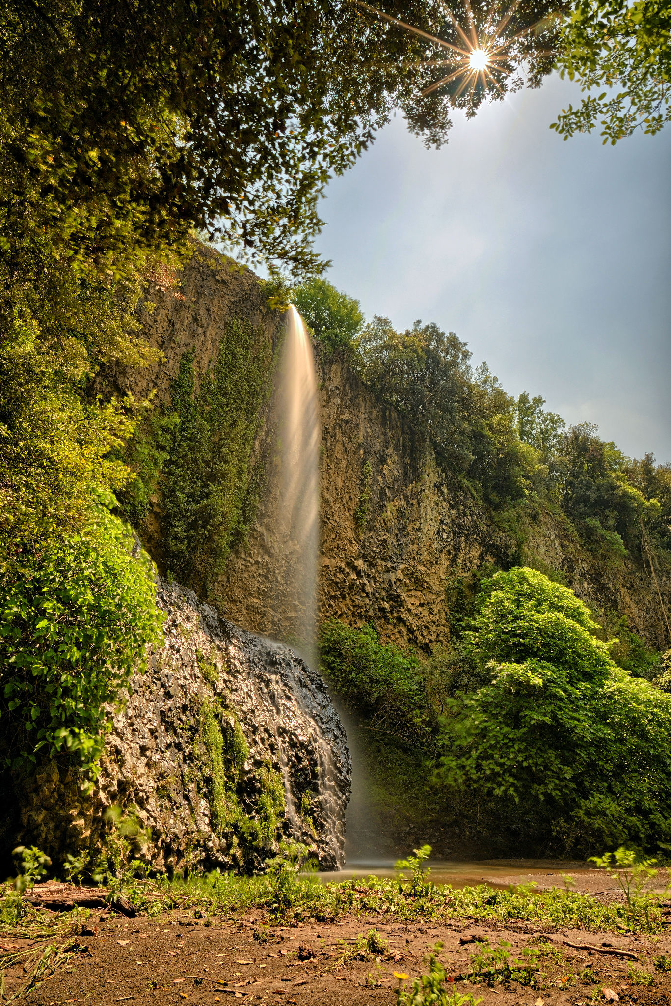 Waterfall of the stony Cerveteri