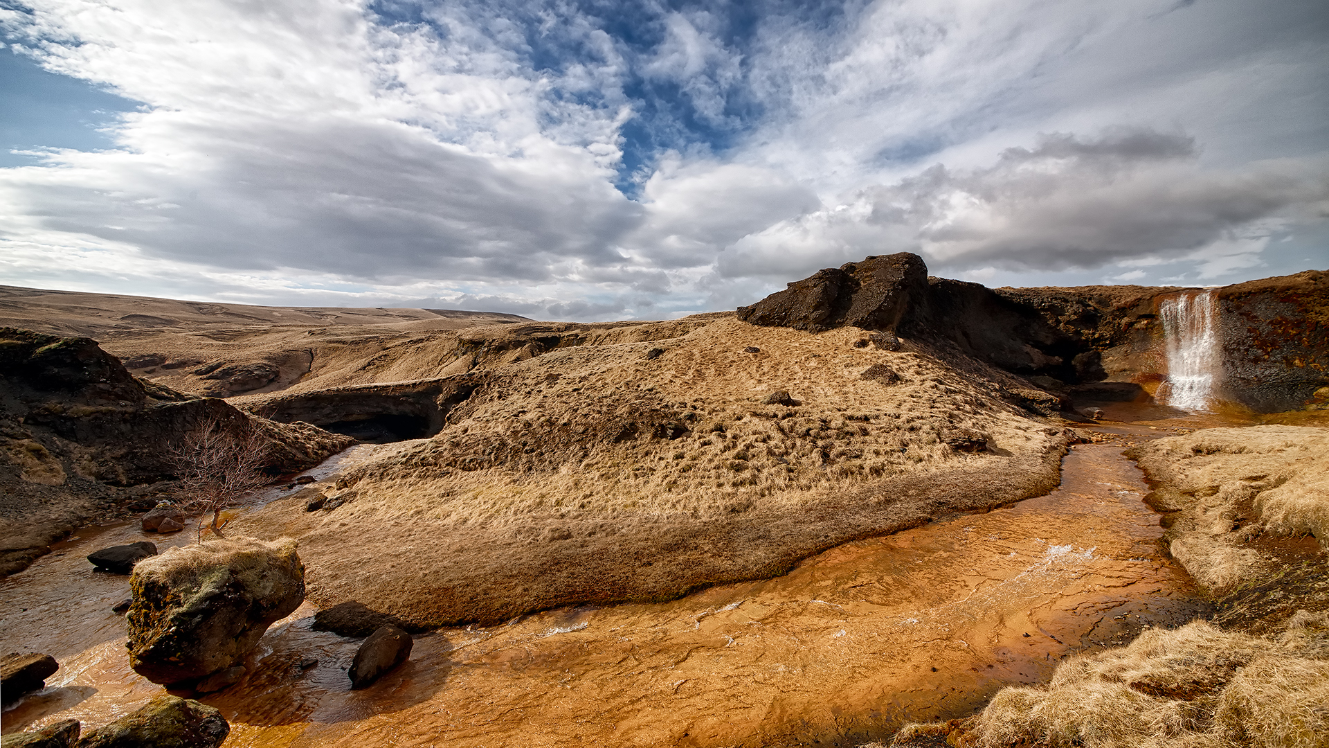 The desert with water