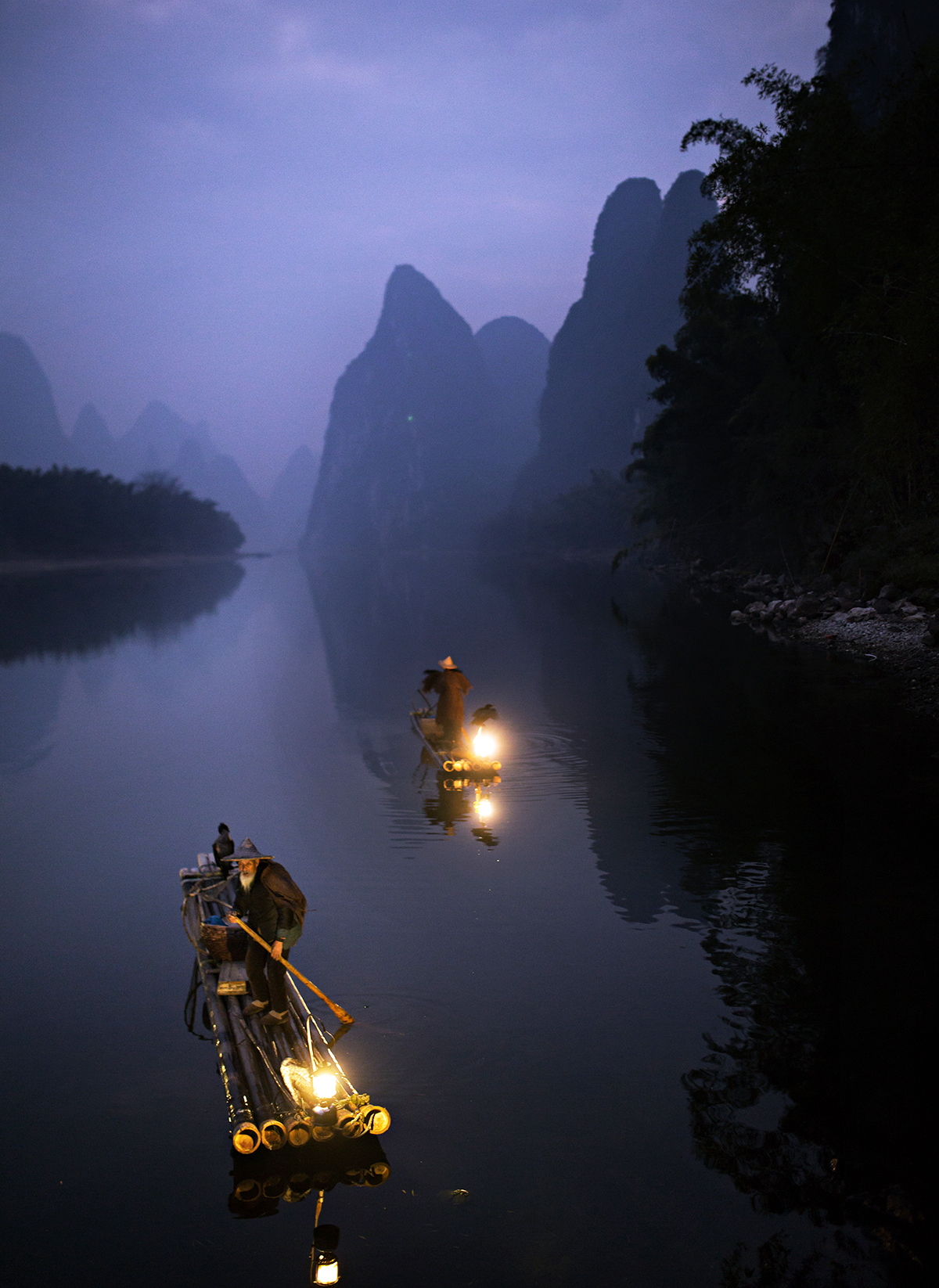 Sunrise on the river, China