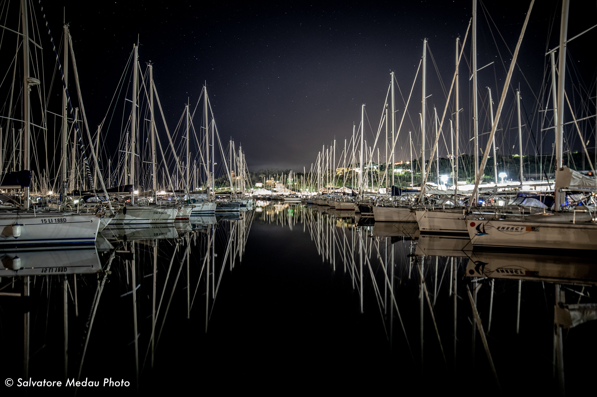 Lights and reflections, port of Varazze
