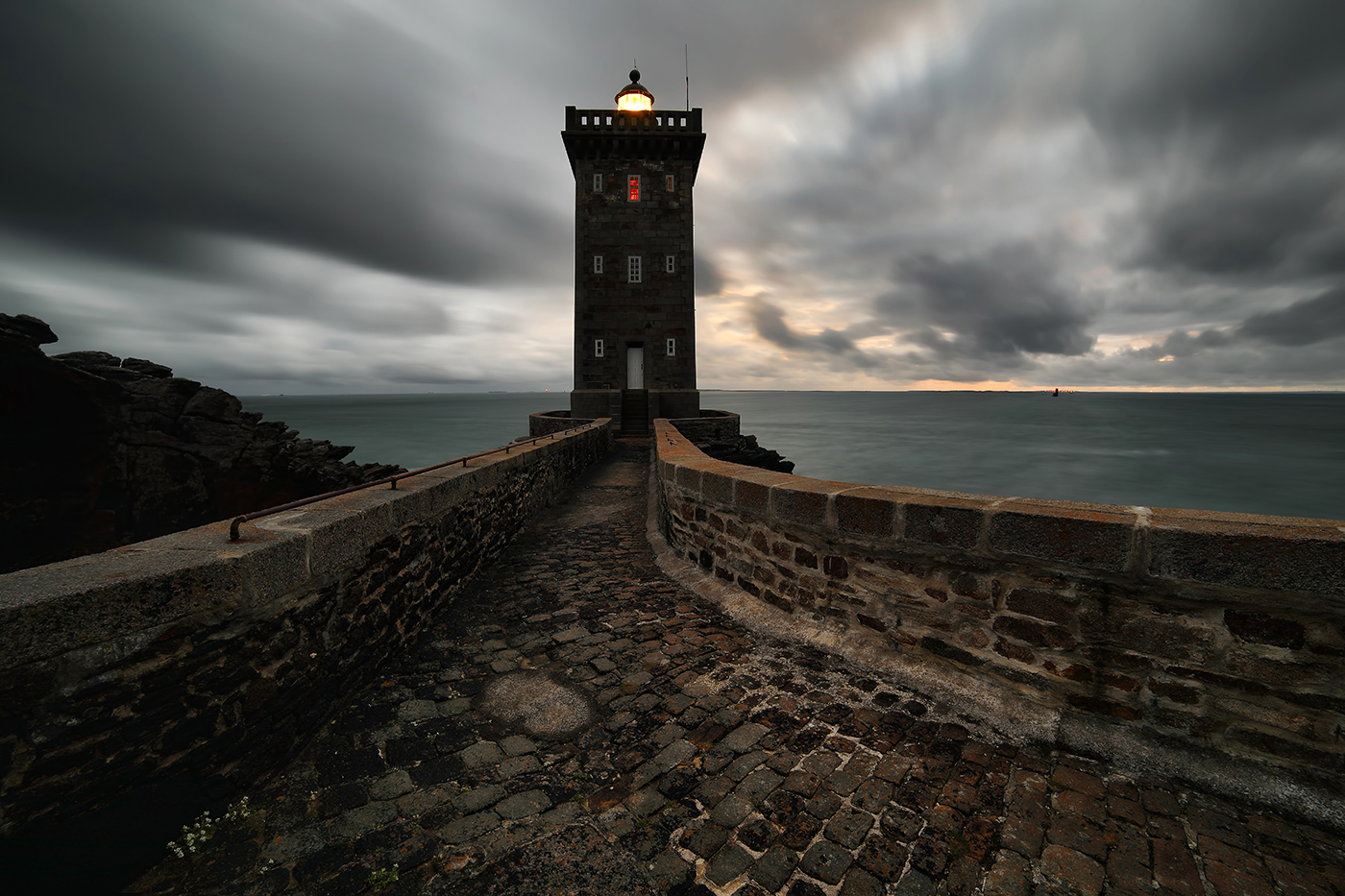 In the Wind-Lighthouse of Kermorvan (Brittany)