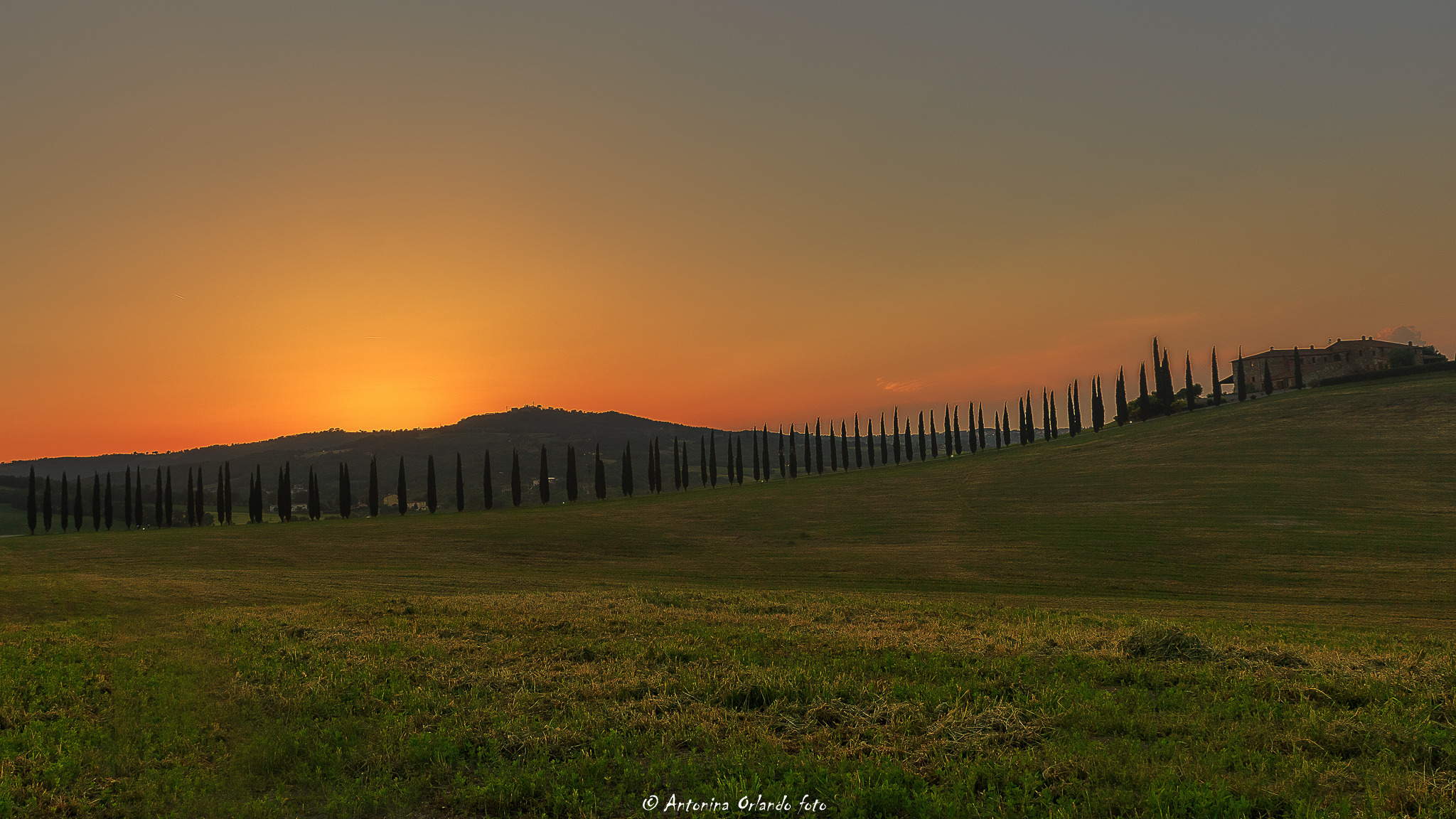 Tramonto al podere Covili .