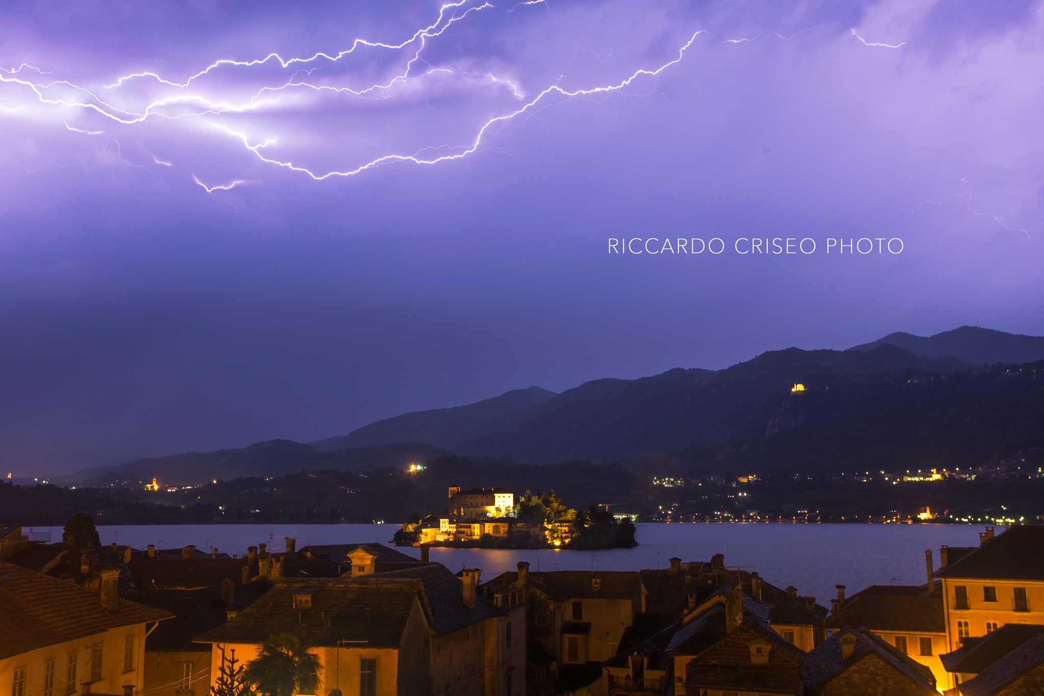 Thunderstorm on Orta San Giulio