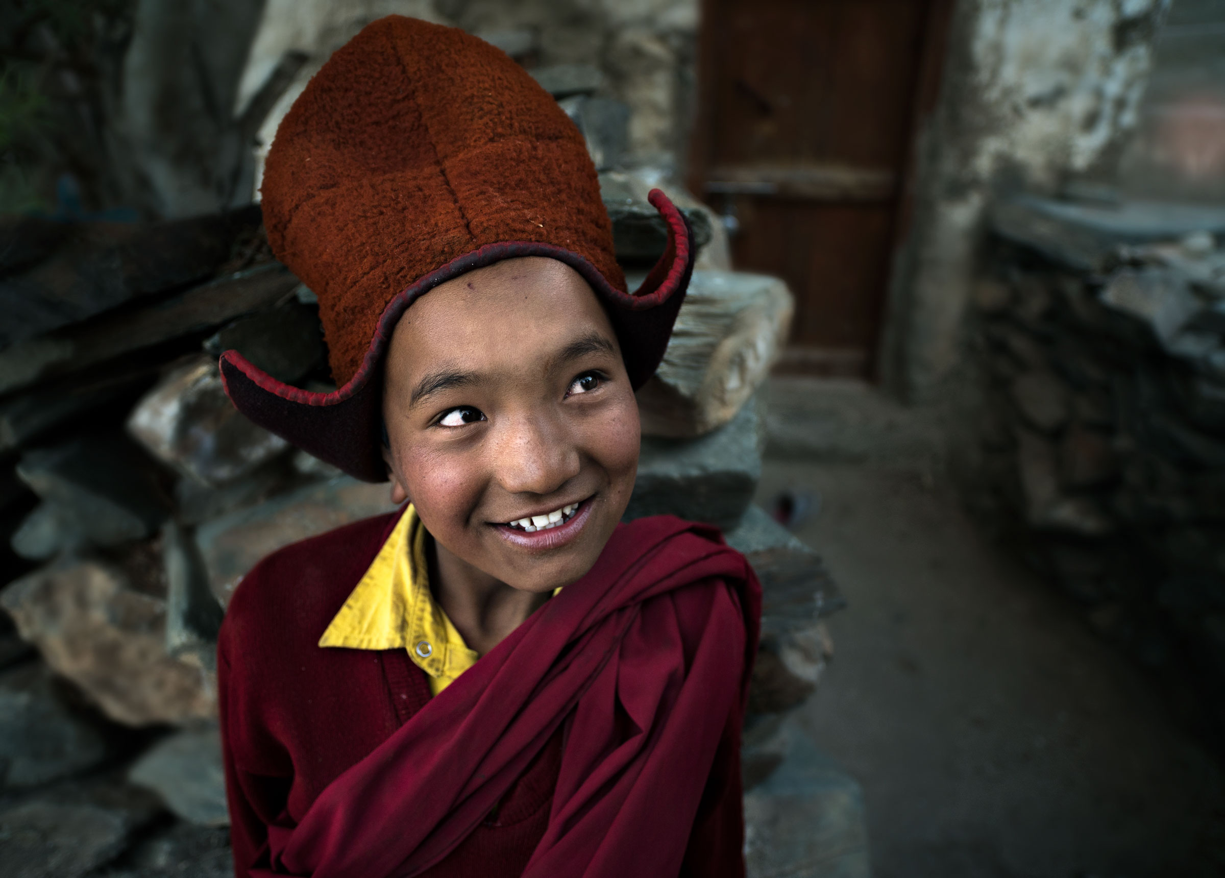 Giovane monaco Tibetano