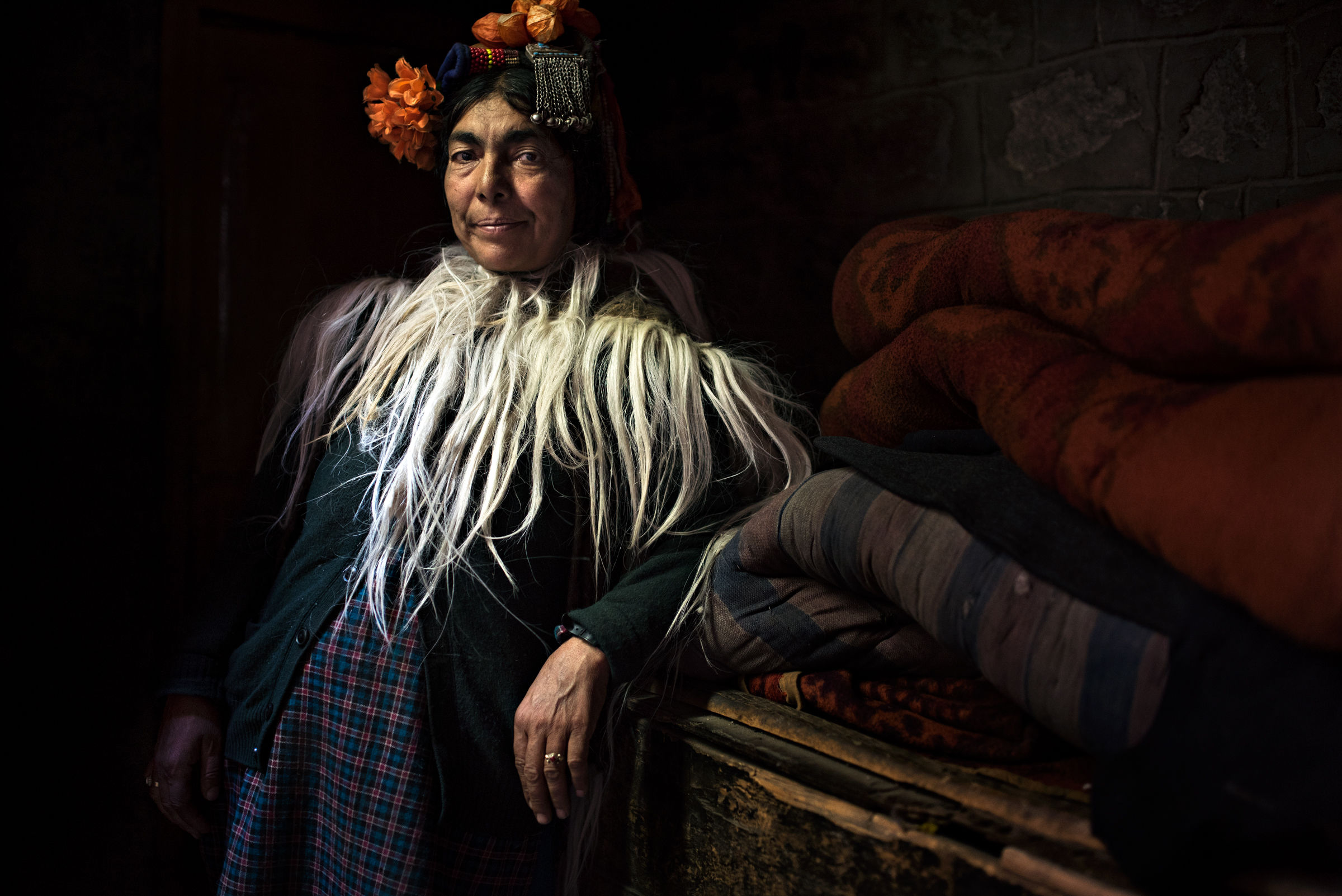 Ladakh. Donna etnia Indo Ariana