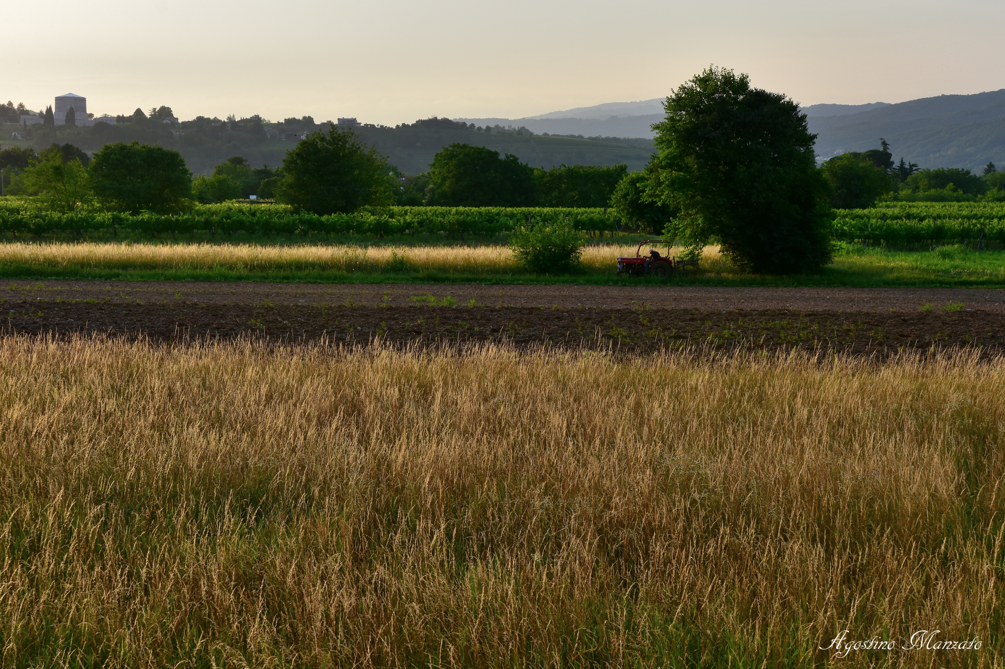 Tired return after a day on the tractor
