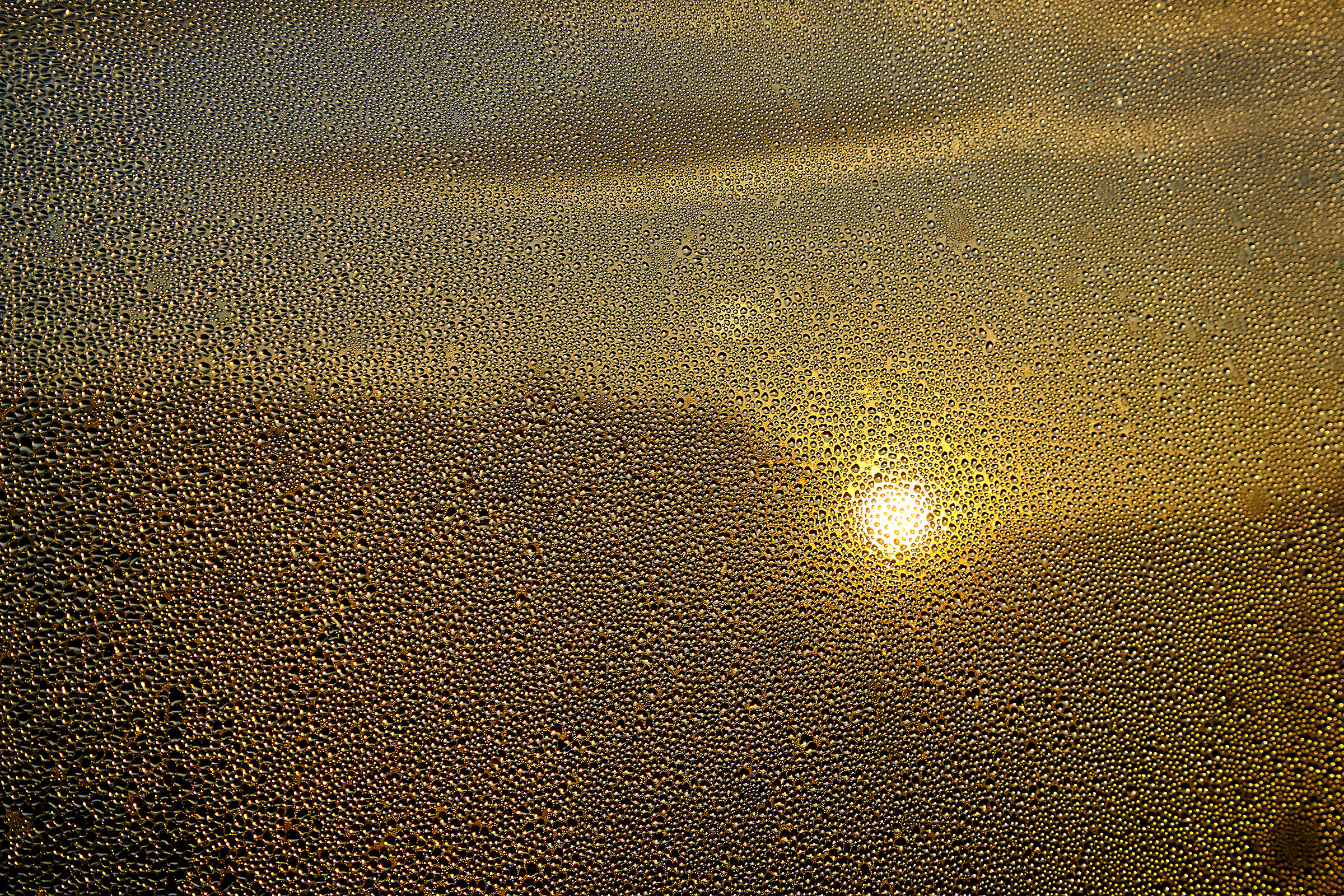 Goccioline e alba dalla finestra del cesso