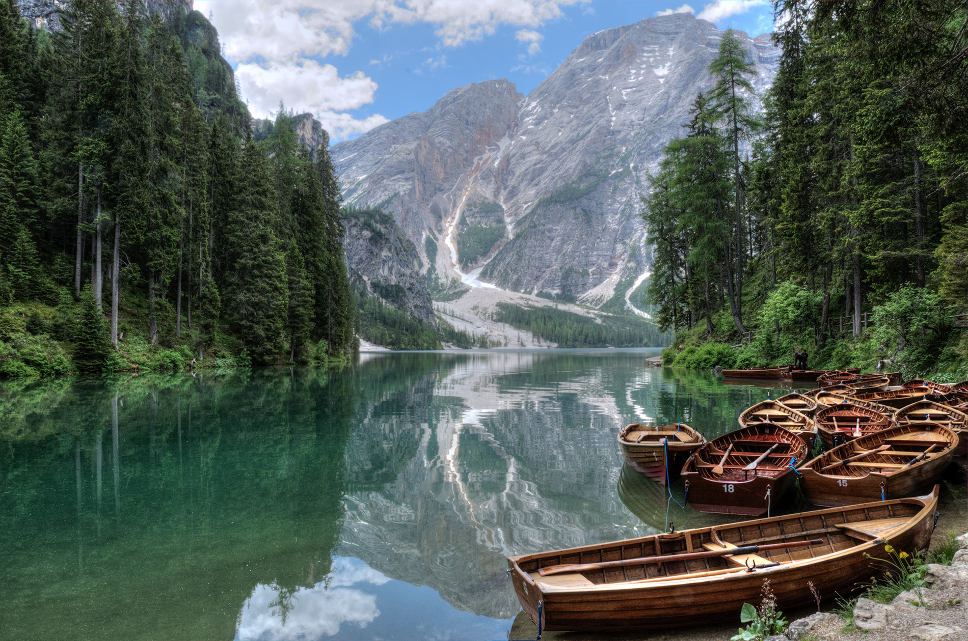 Boats on Lake Braies