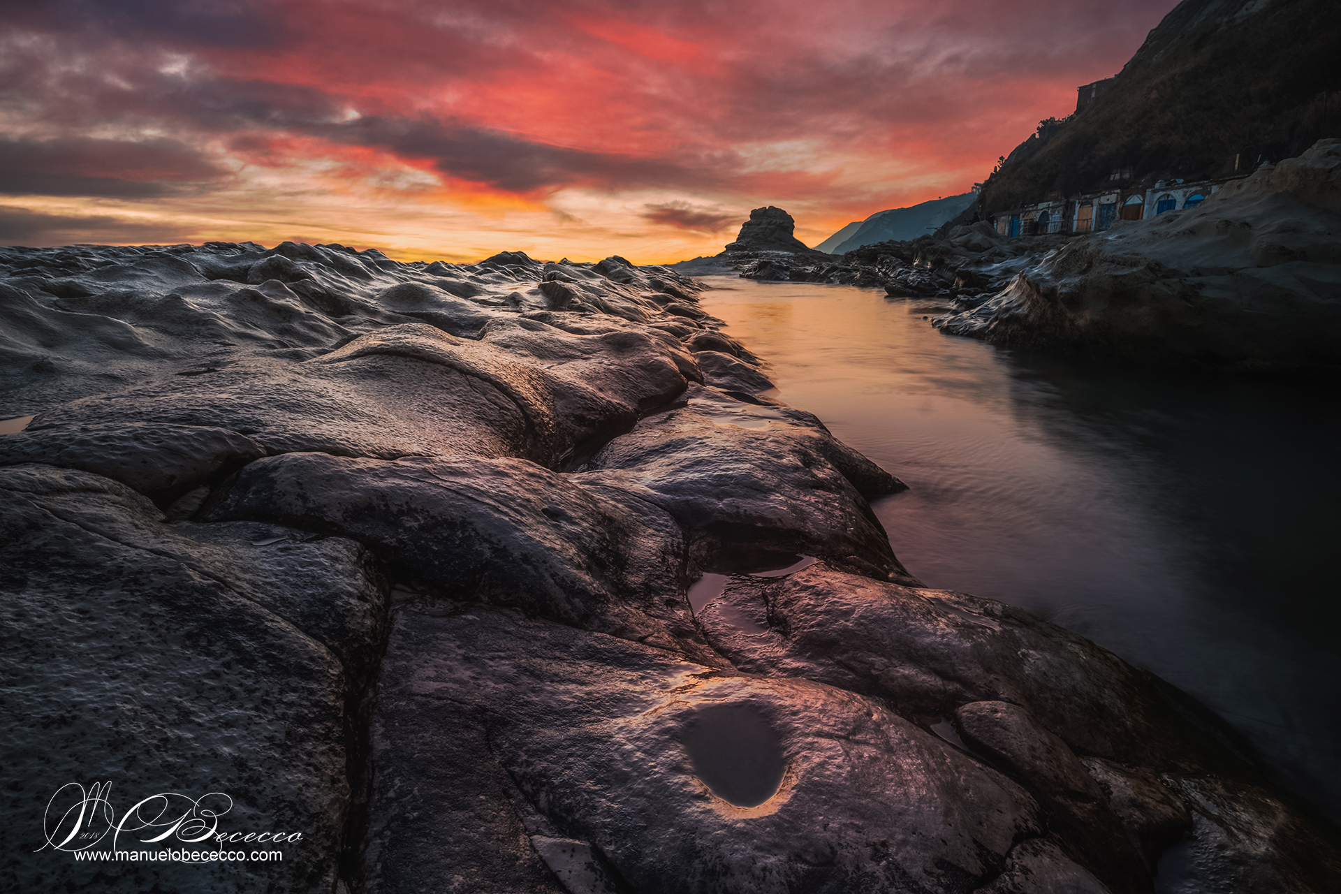 A sunrise at the sea