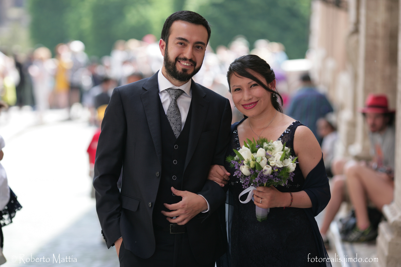 Smiling Newlyweds promised