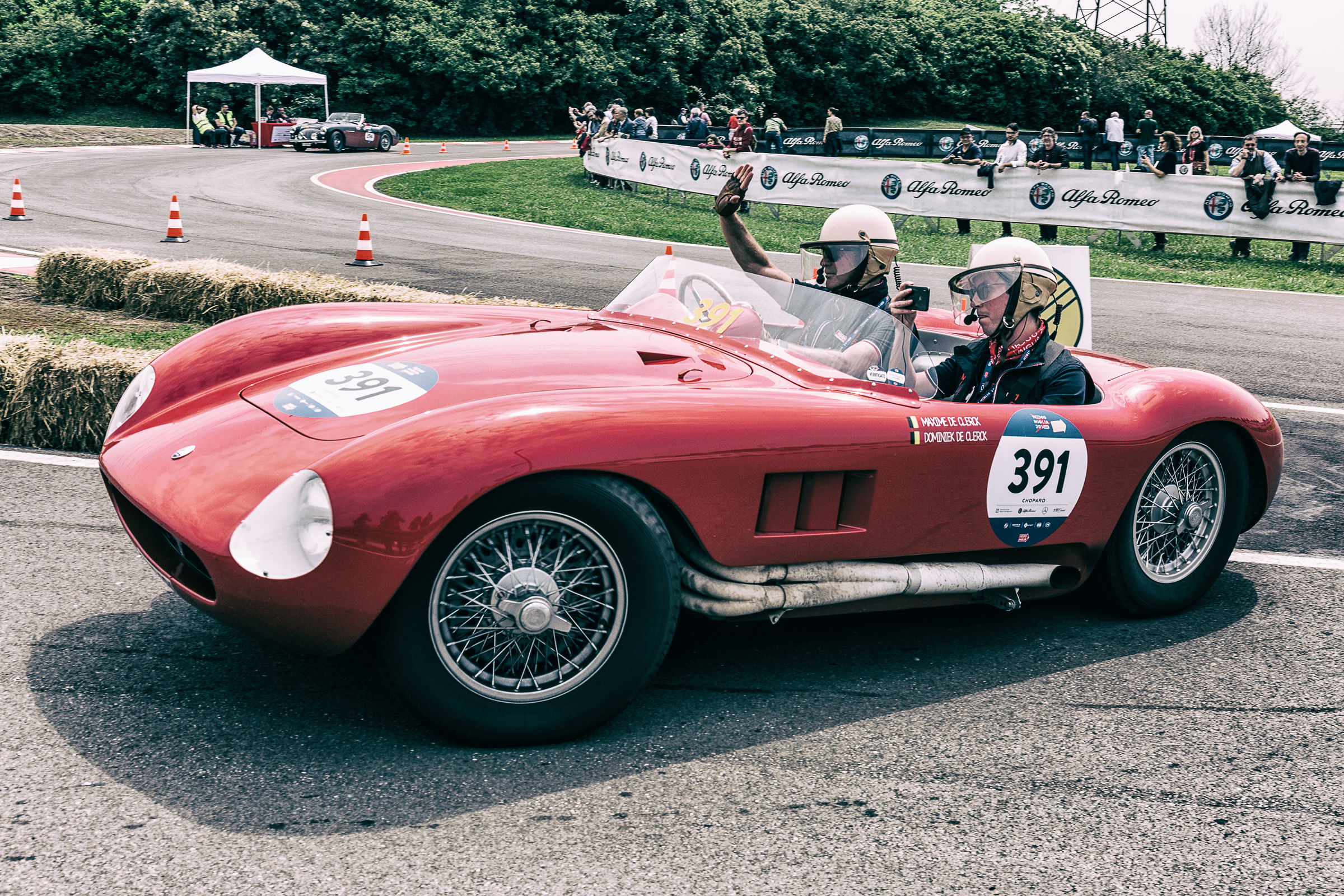 Mille Miglia 2018, sulla pista di Arese. 19.5.2018