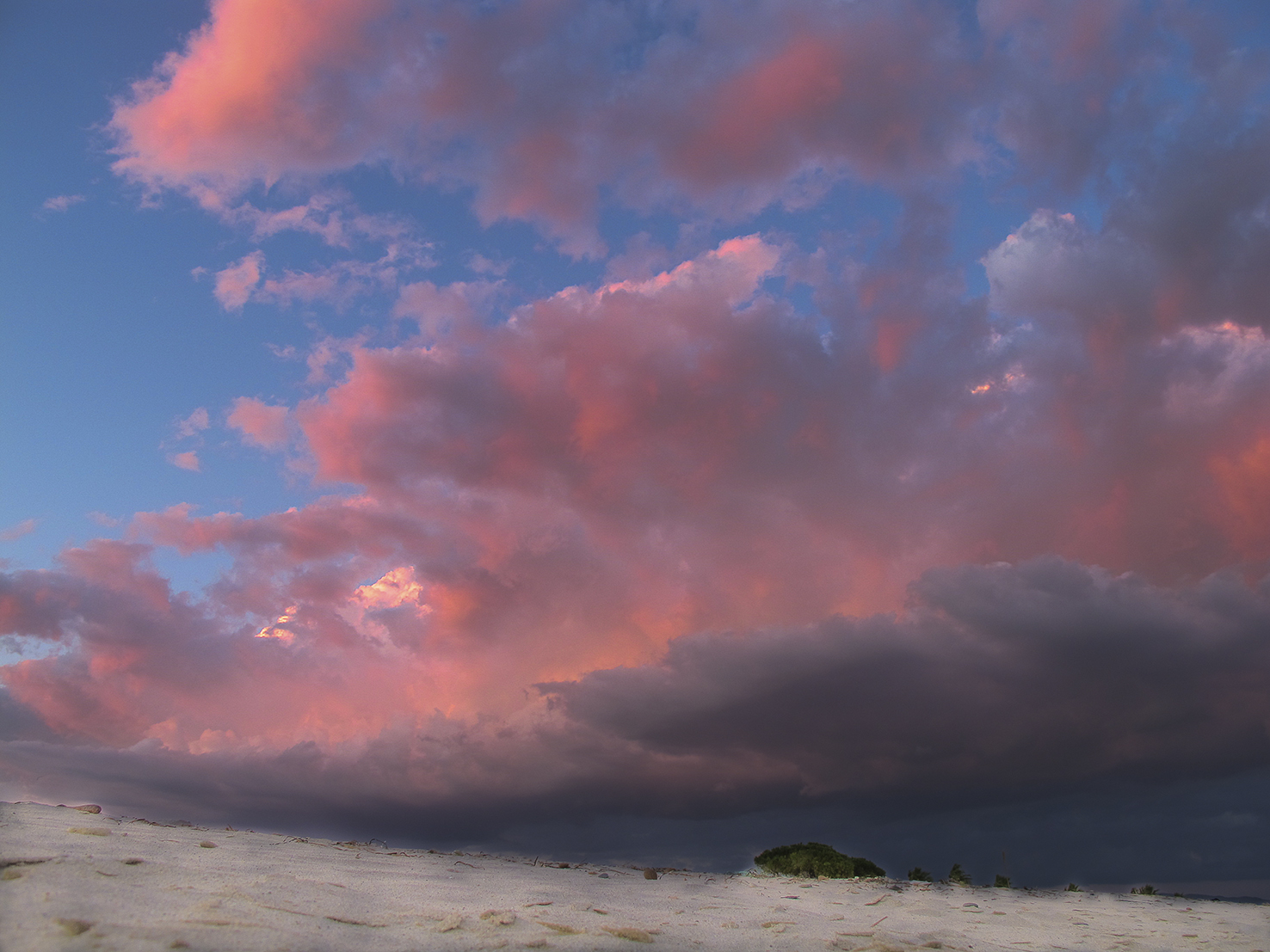 a cloud on the beach