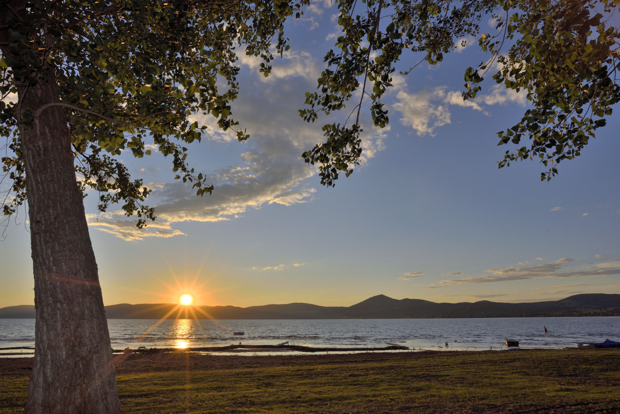Sunset at Bracciano Lake