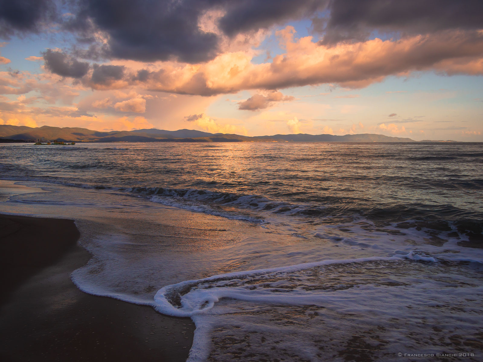 Sunset at the tower crops