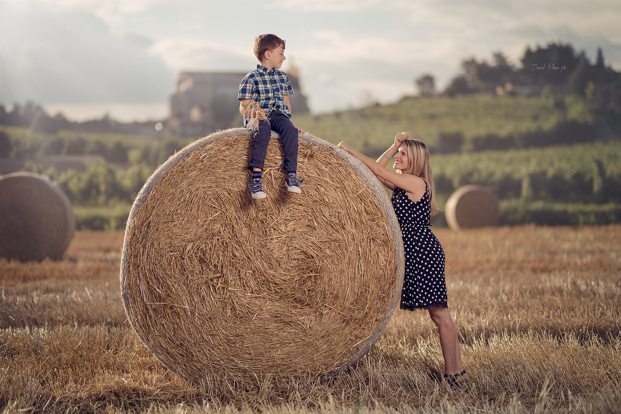Famiglia in campagna
