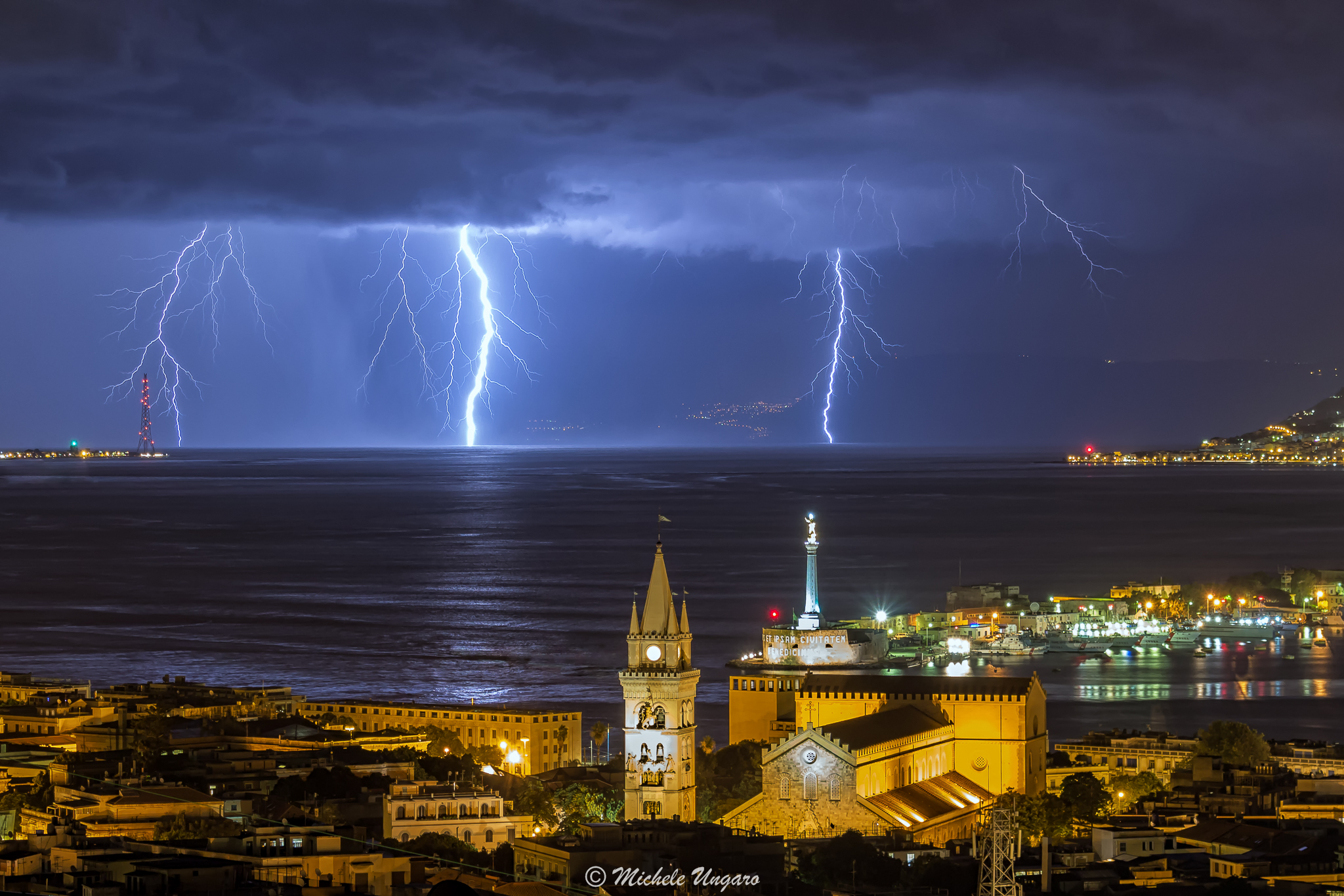 Lightning on the Strait of Messina