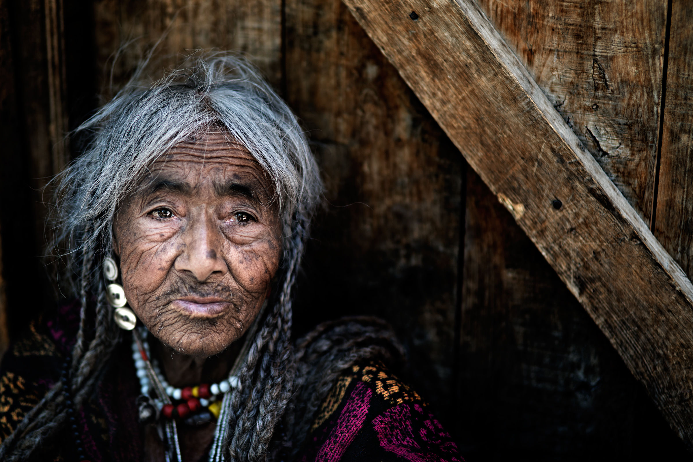 Ladakh. Old Aryan Indian Ethnicity woman