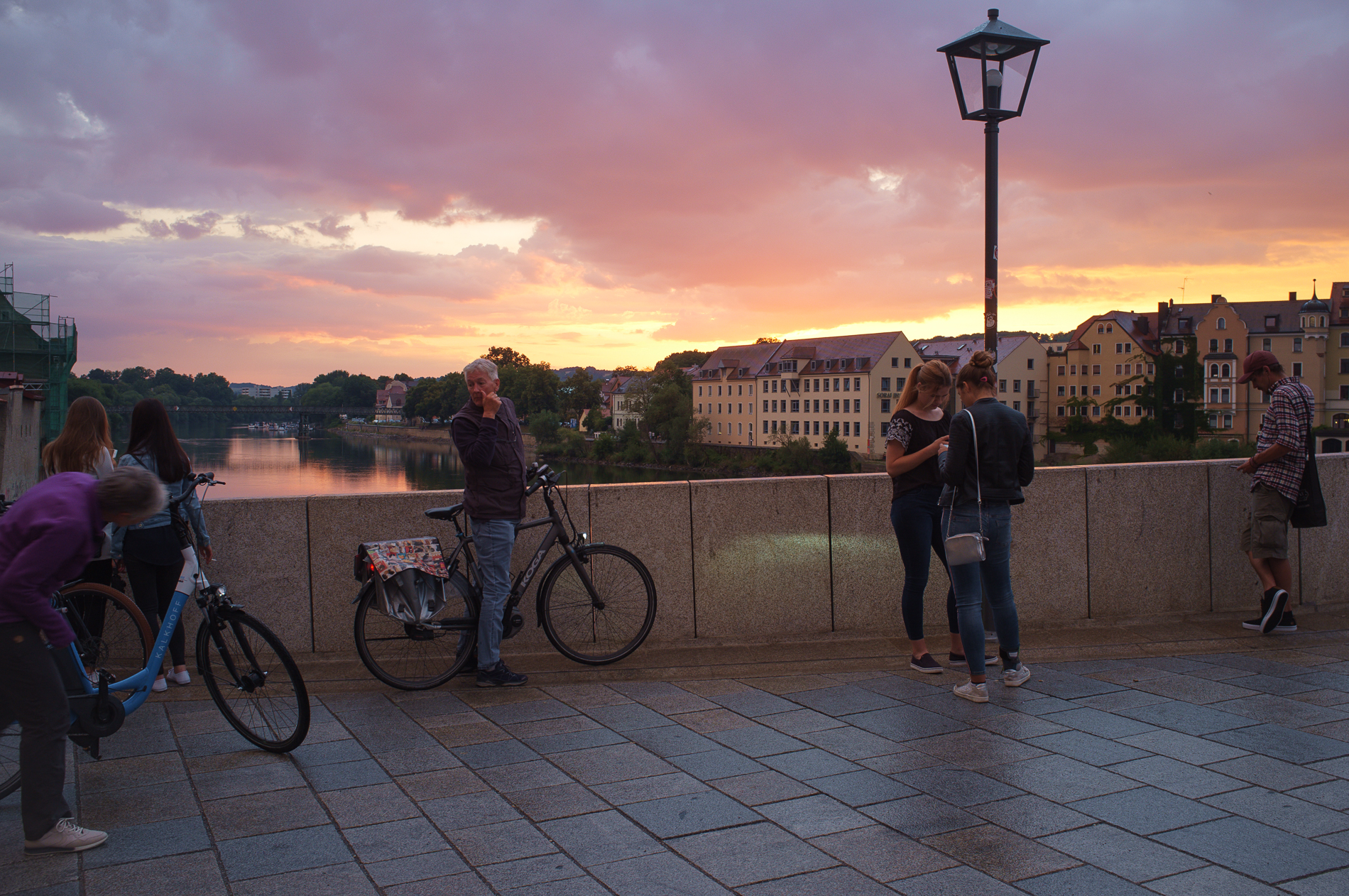 Regensburg. Bridge over the Danube.