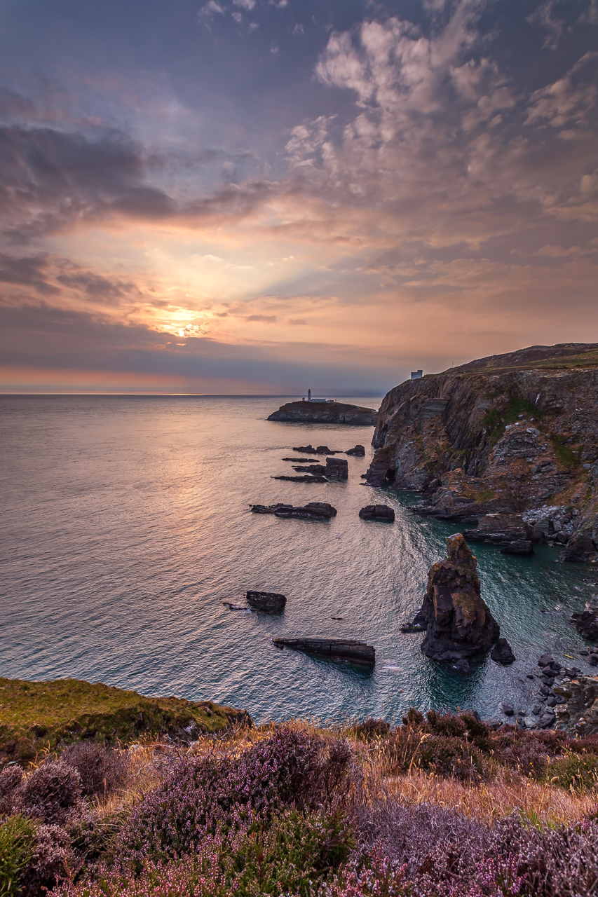 South Stack Sunset, Anglesey, Galles del Nord Regno Unito