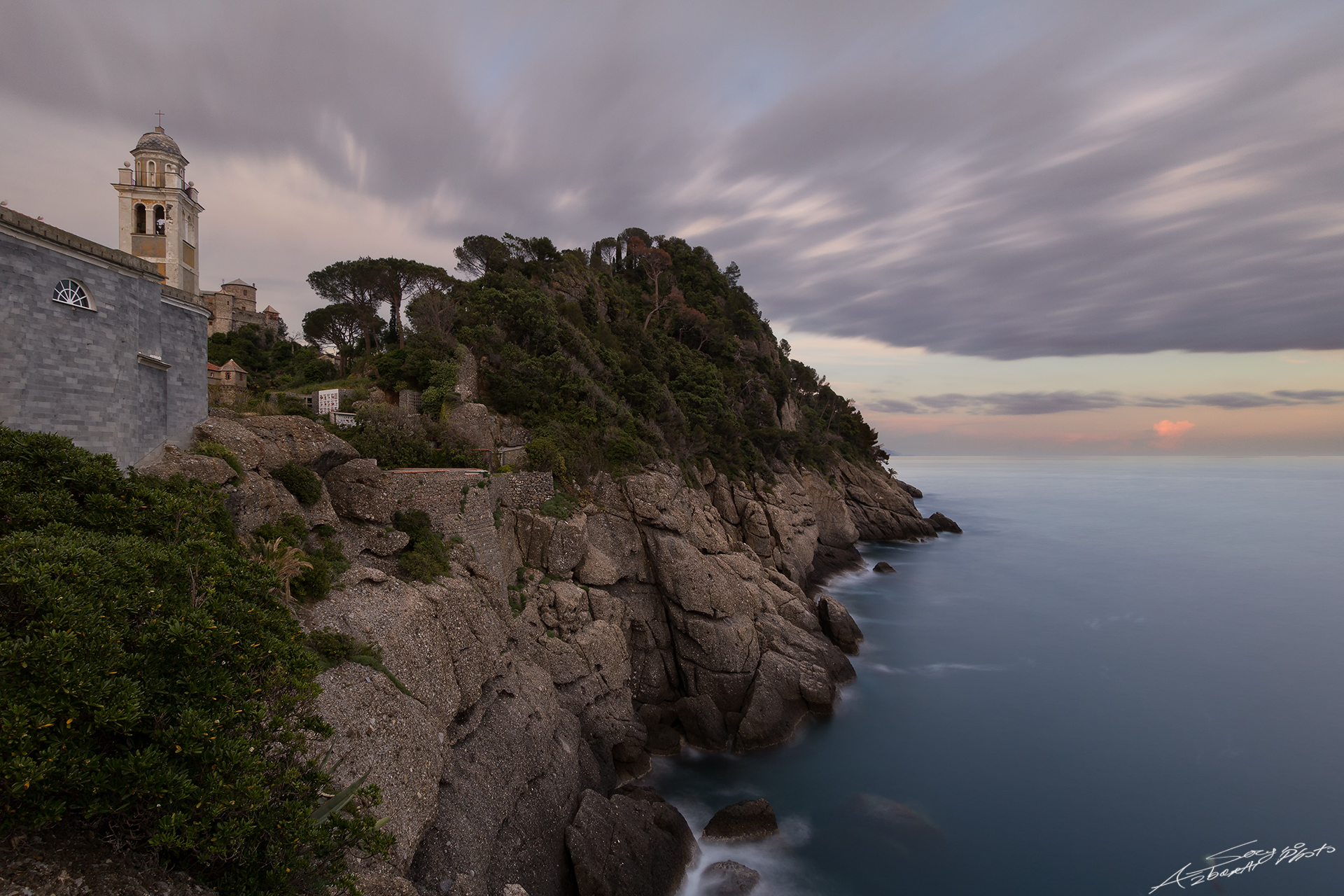 In the rear of Portofino