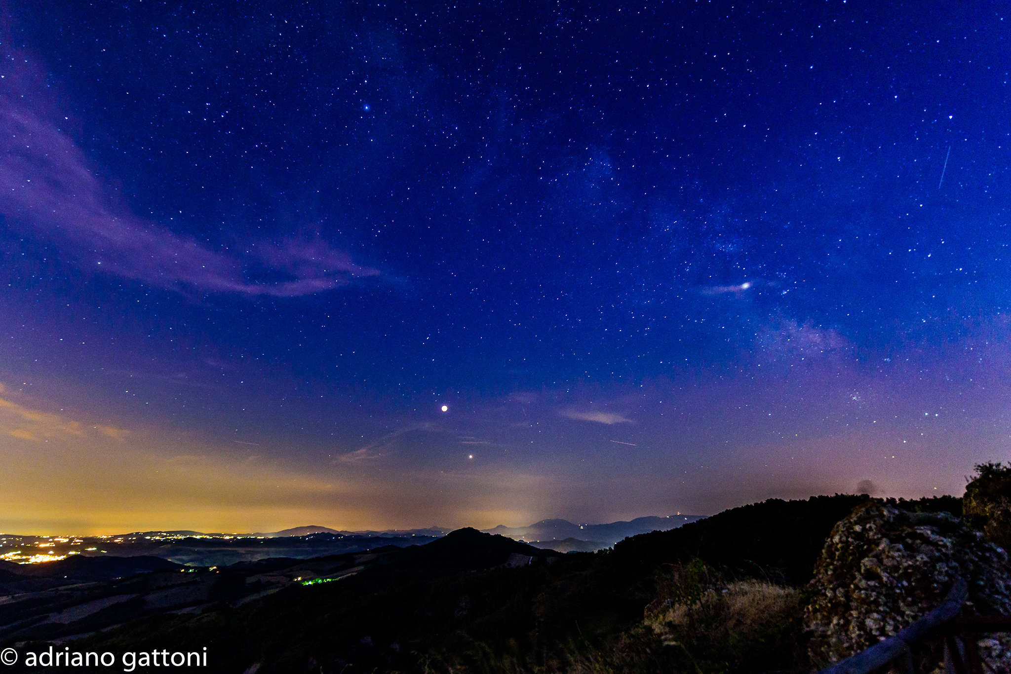 Moon Eclipse under a blanket of stars