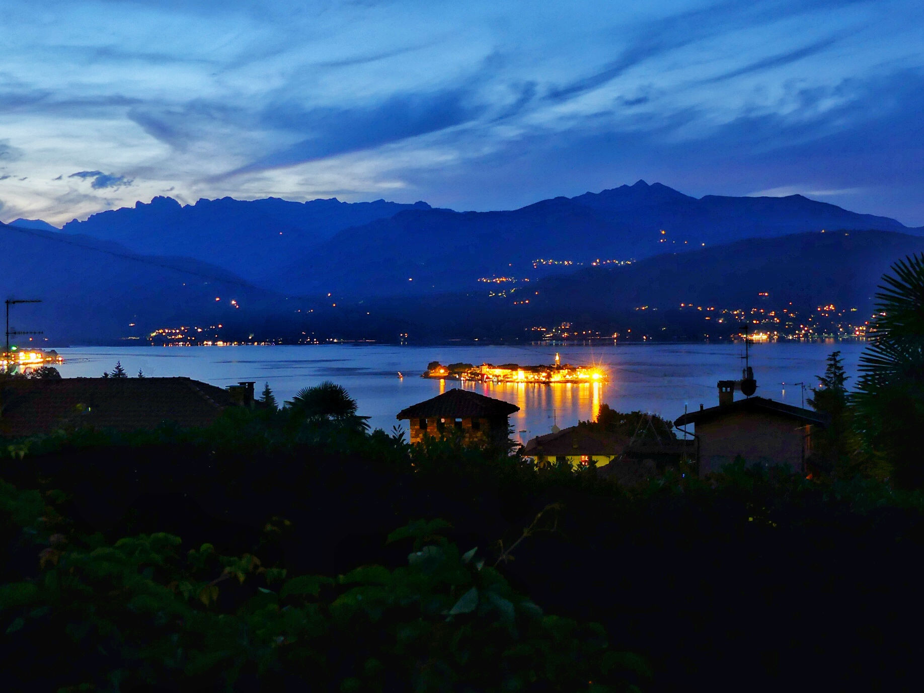 Lake Maggiore, blue and gold.