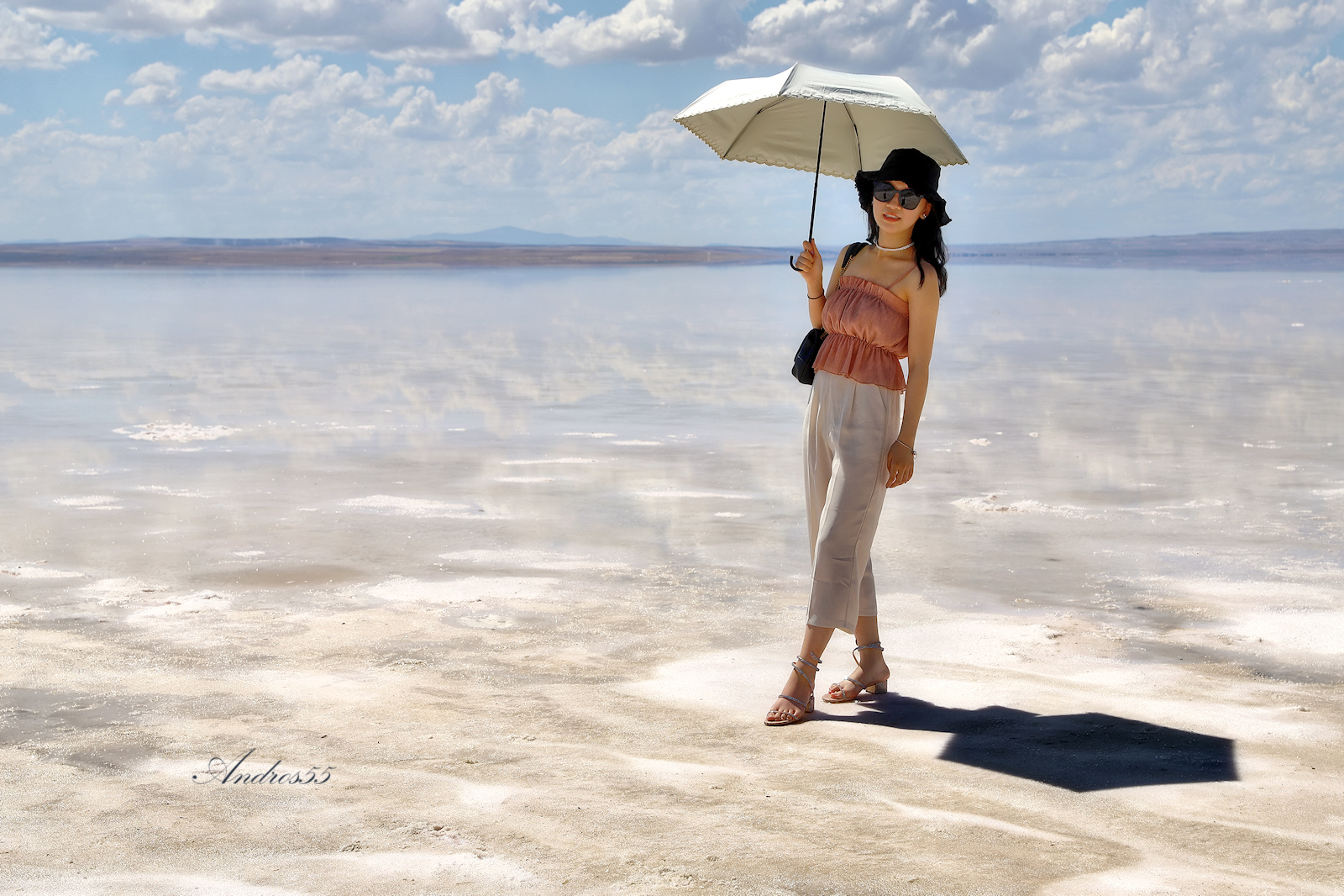 Excuse the umbrella but the sun is Tan