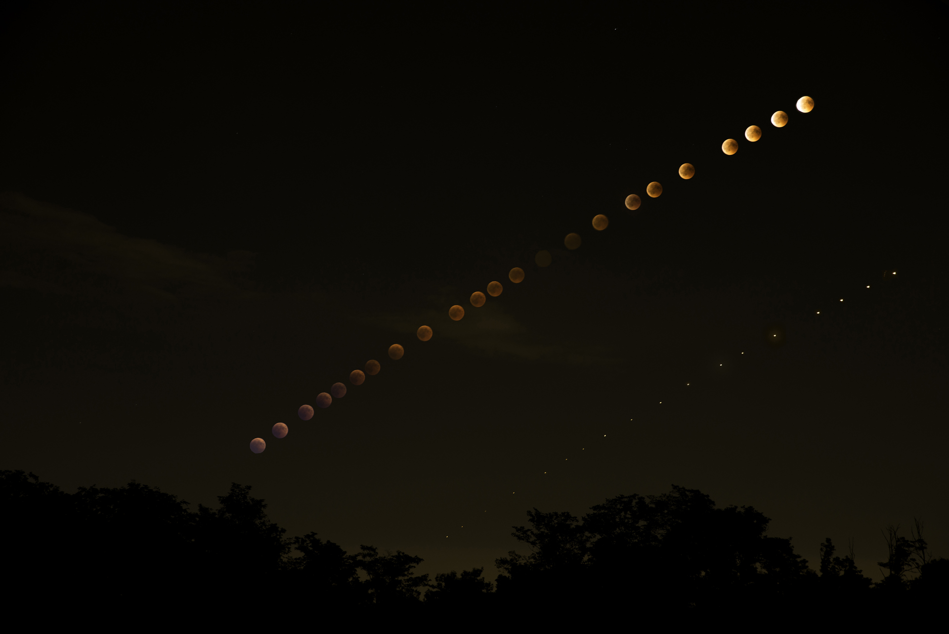 Red Moon on the road