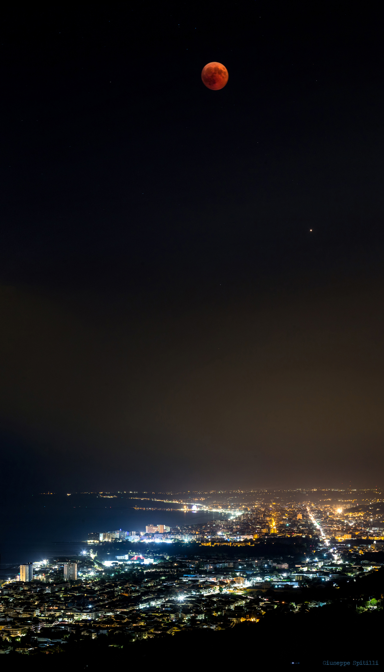Lunar Eclipse on the Pescara