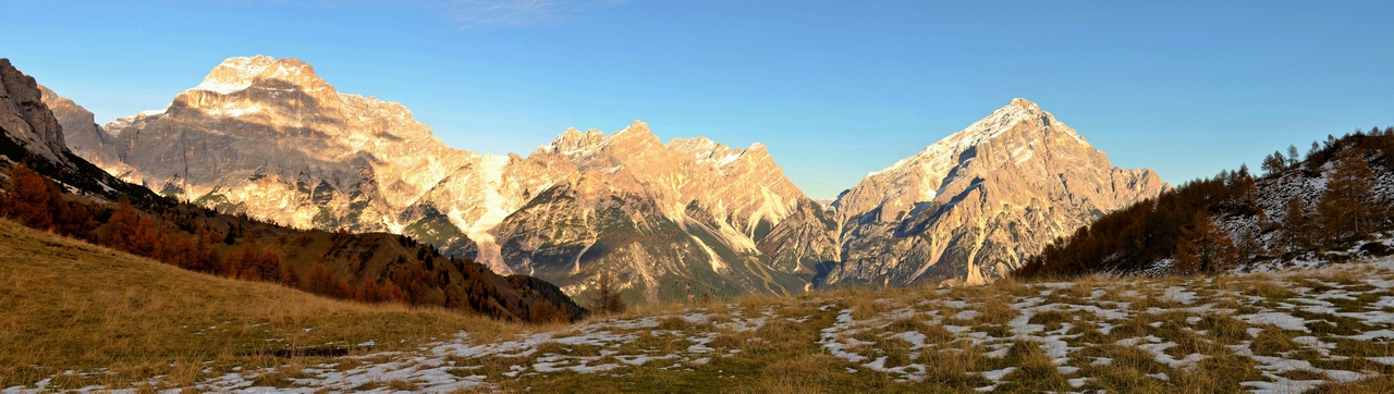 Ombre sui giganti da forcella Col Roan