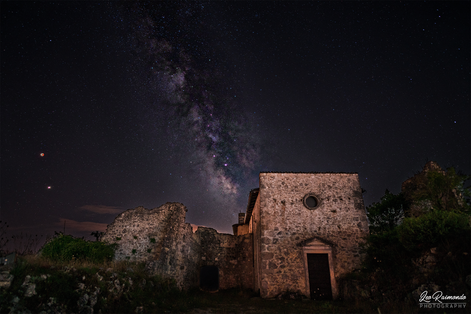 Church, Moon, Mars and Milky Way!