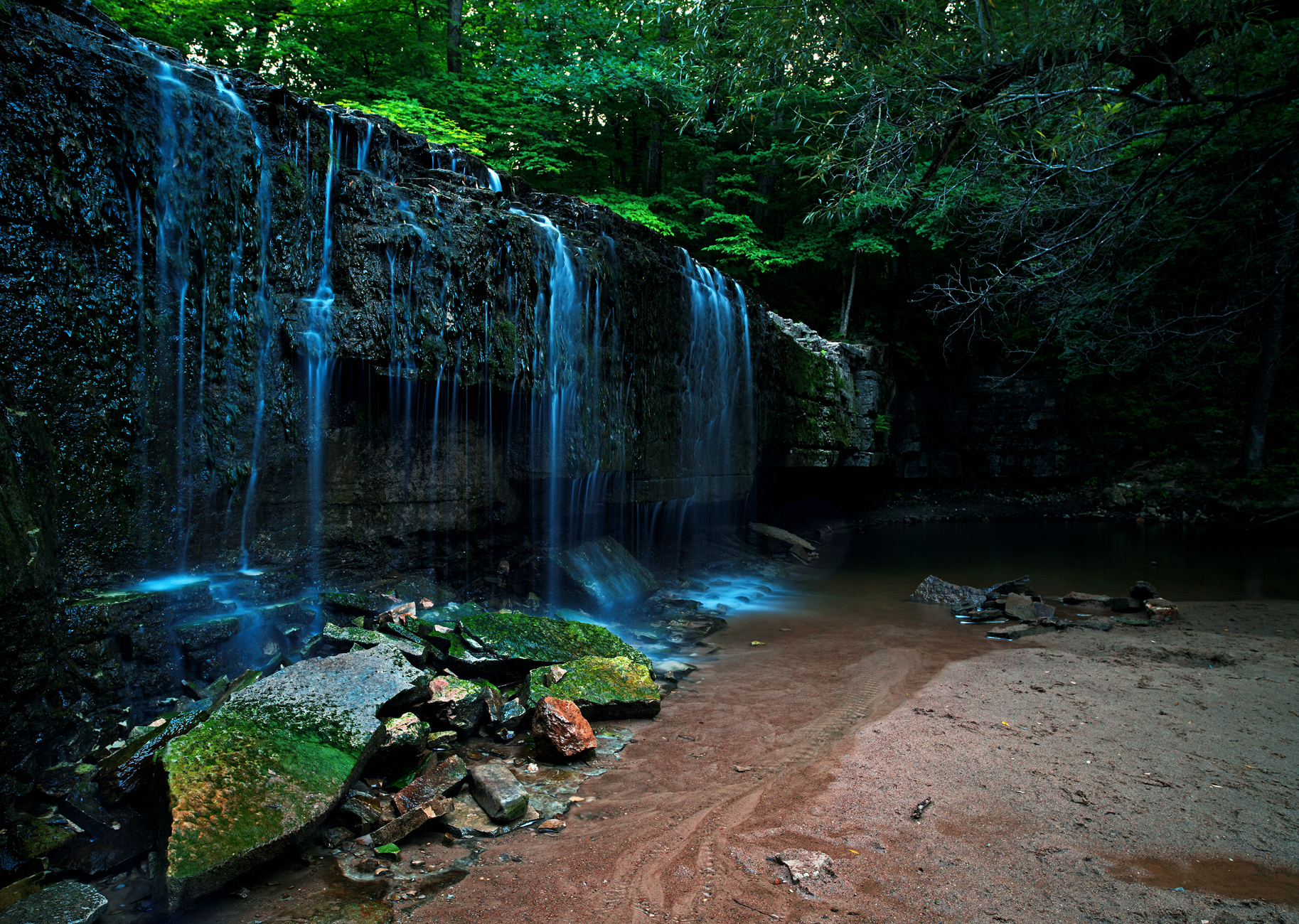 Water Trickling Over Hidden Falls at Nerstrand Big Wood
