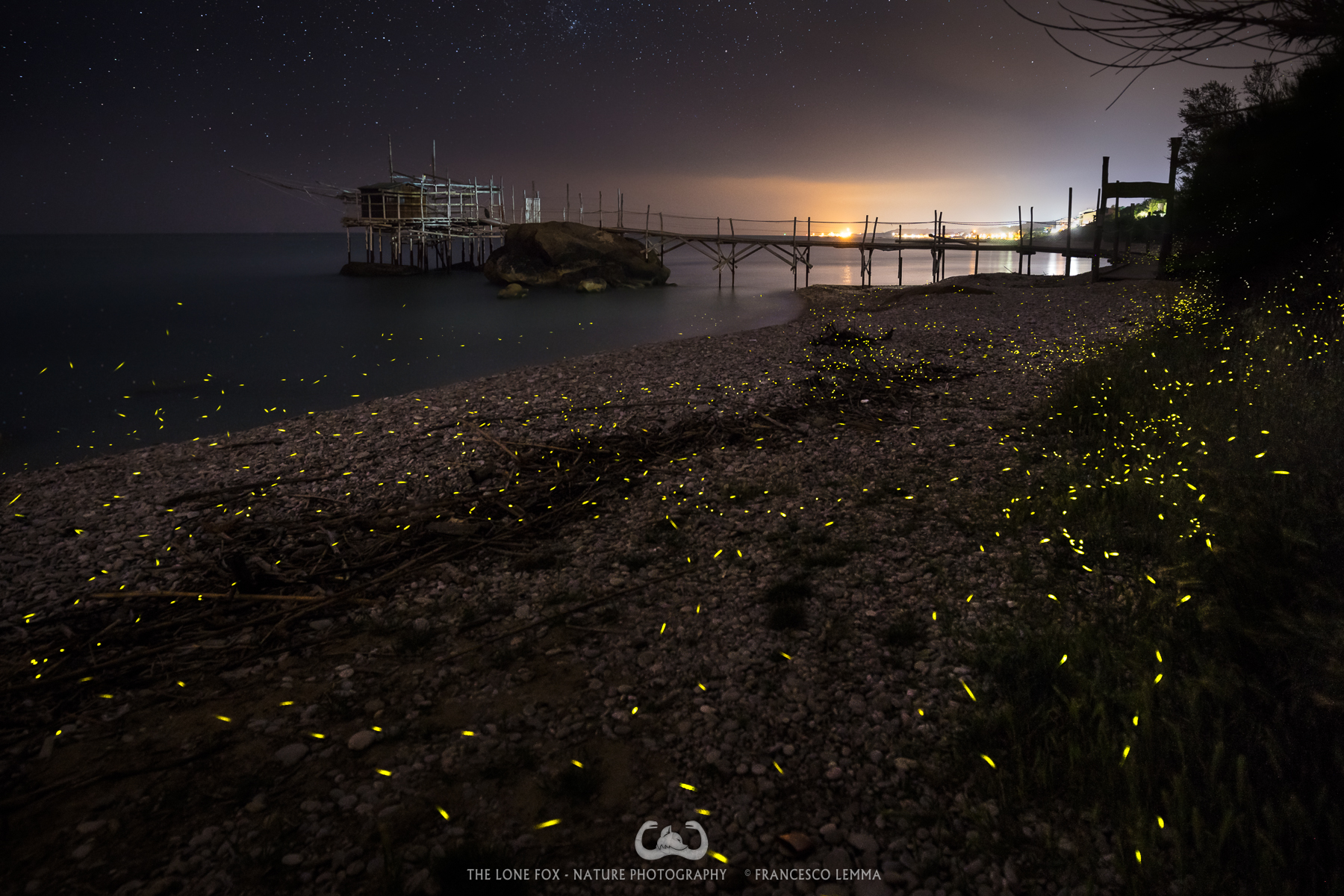 Lighting sea, lighting sky