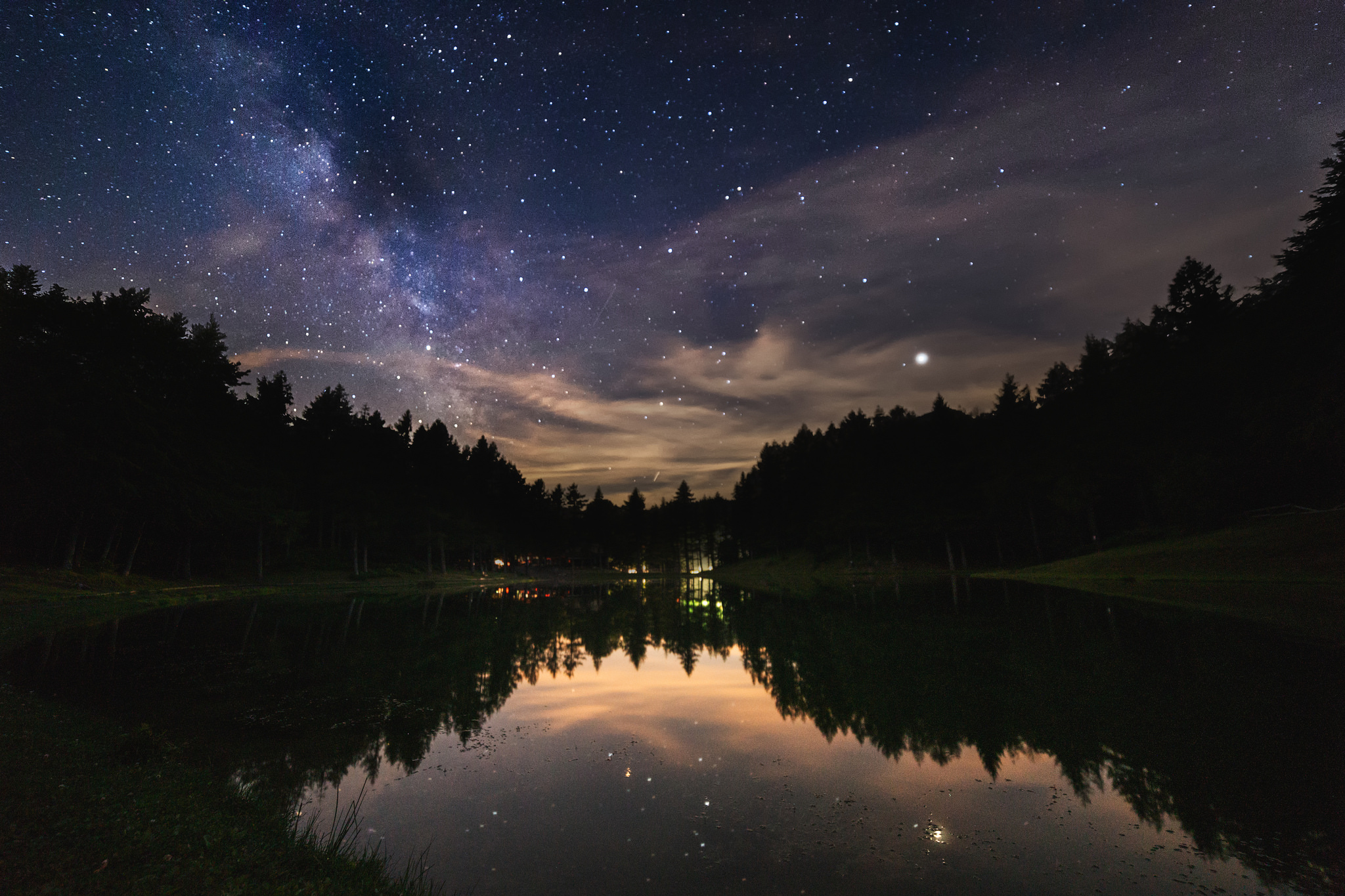 Milky Way on the lake of nymph