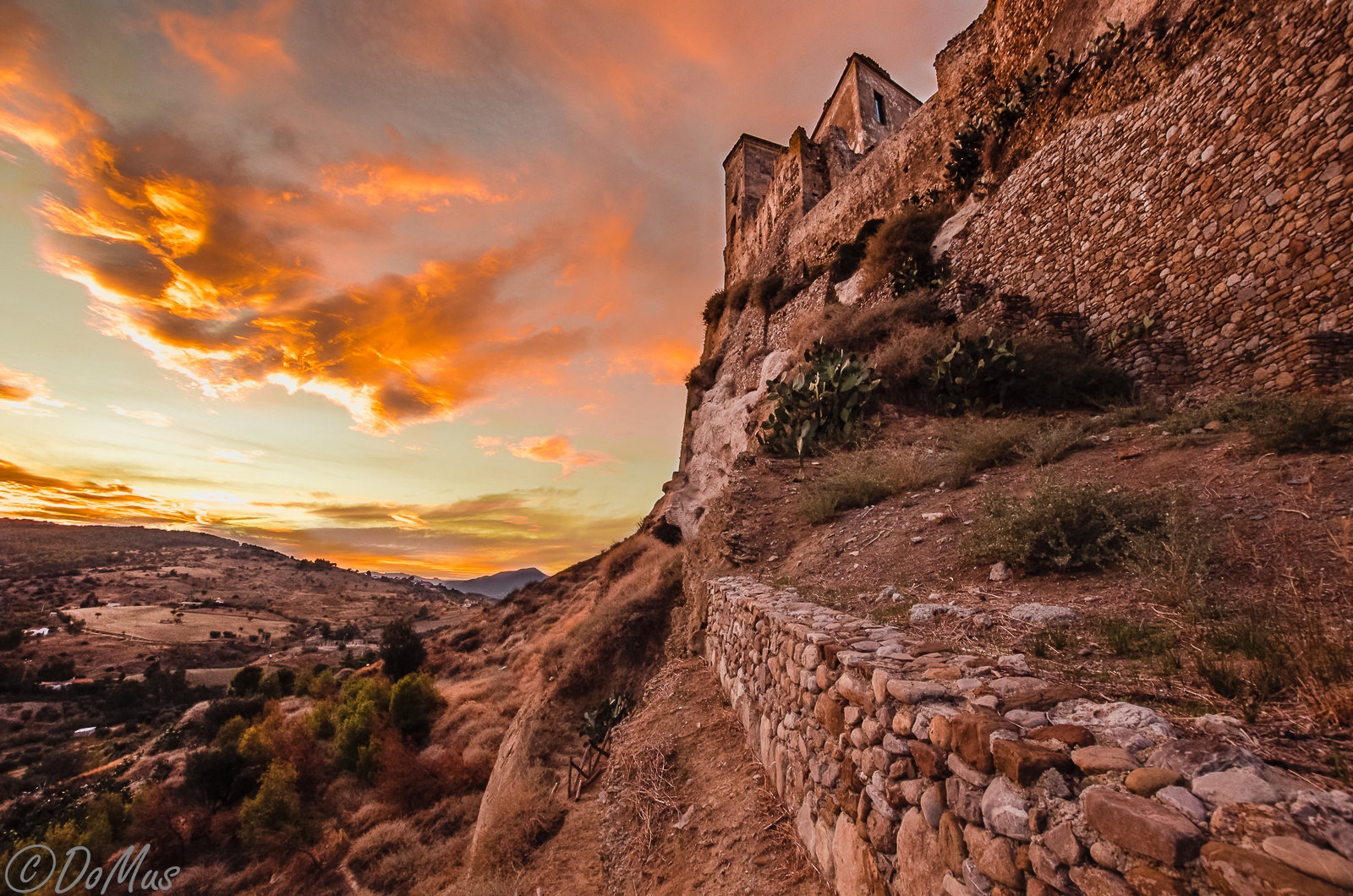 Sunset at the castle