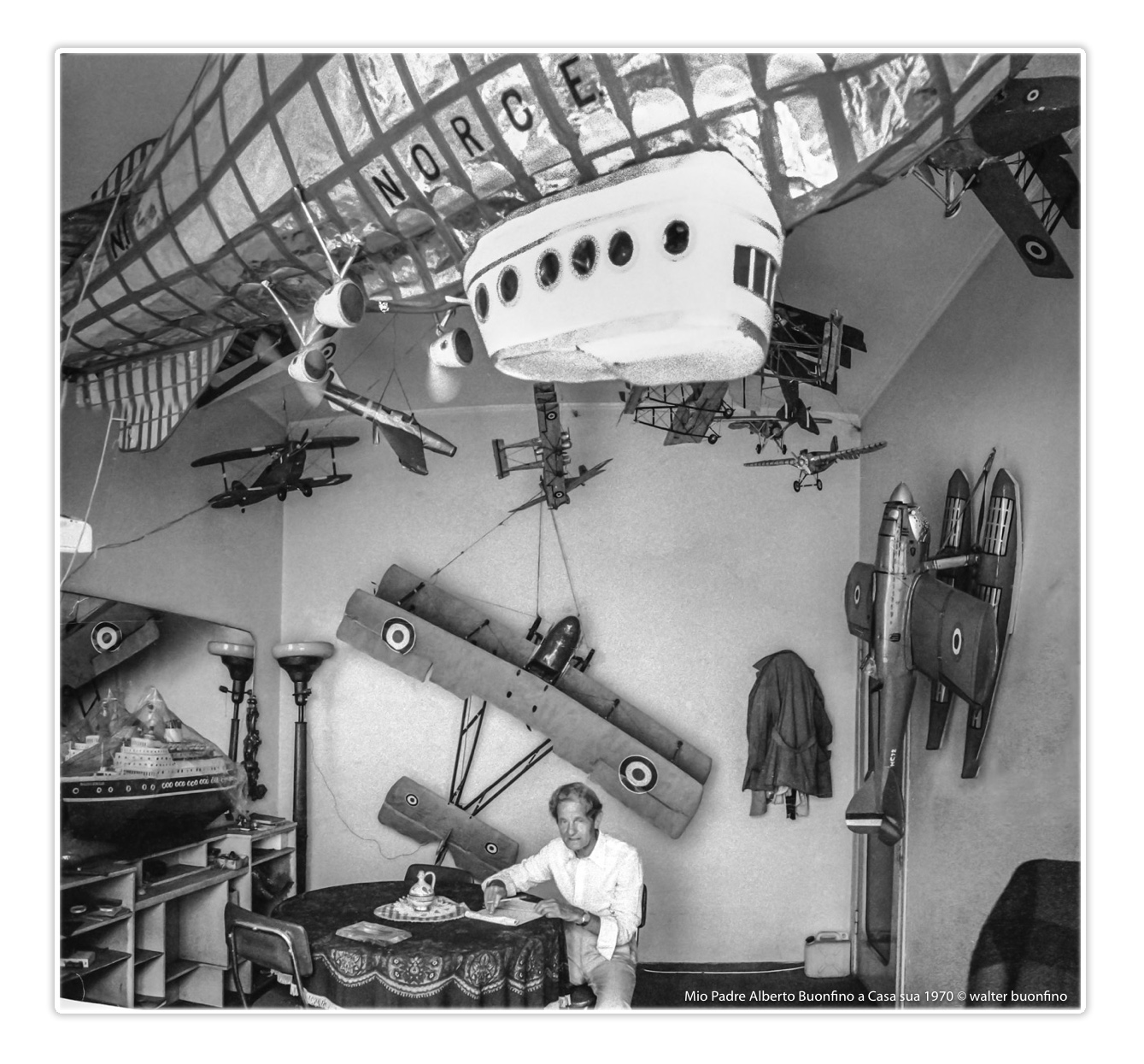 My father in his house 1970