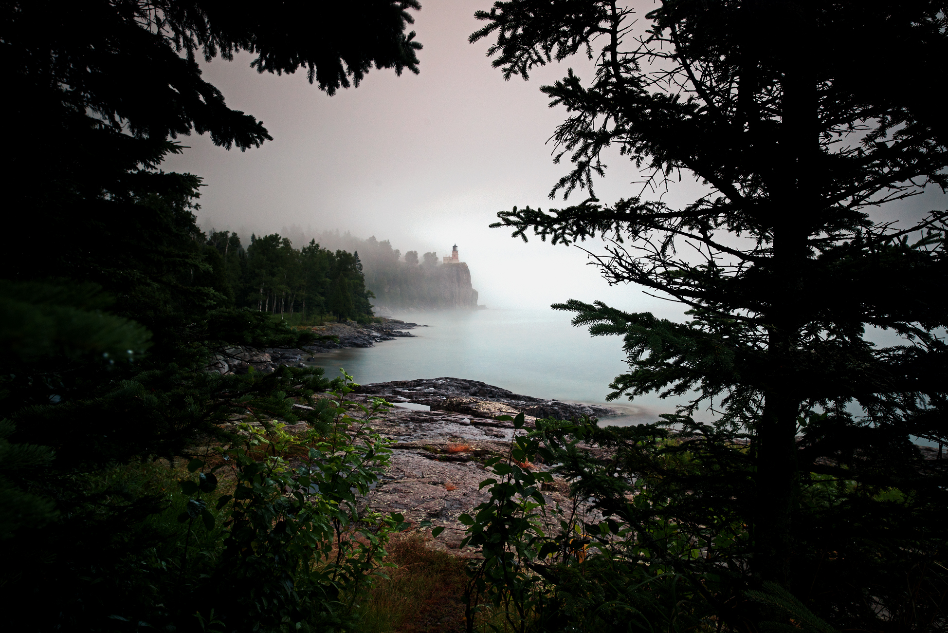 View of Split Rock Lighthouse Through the Trees