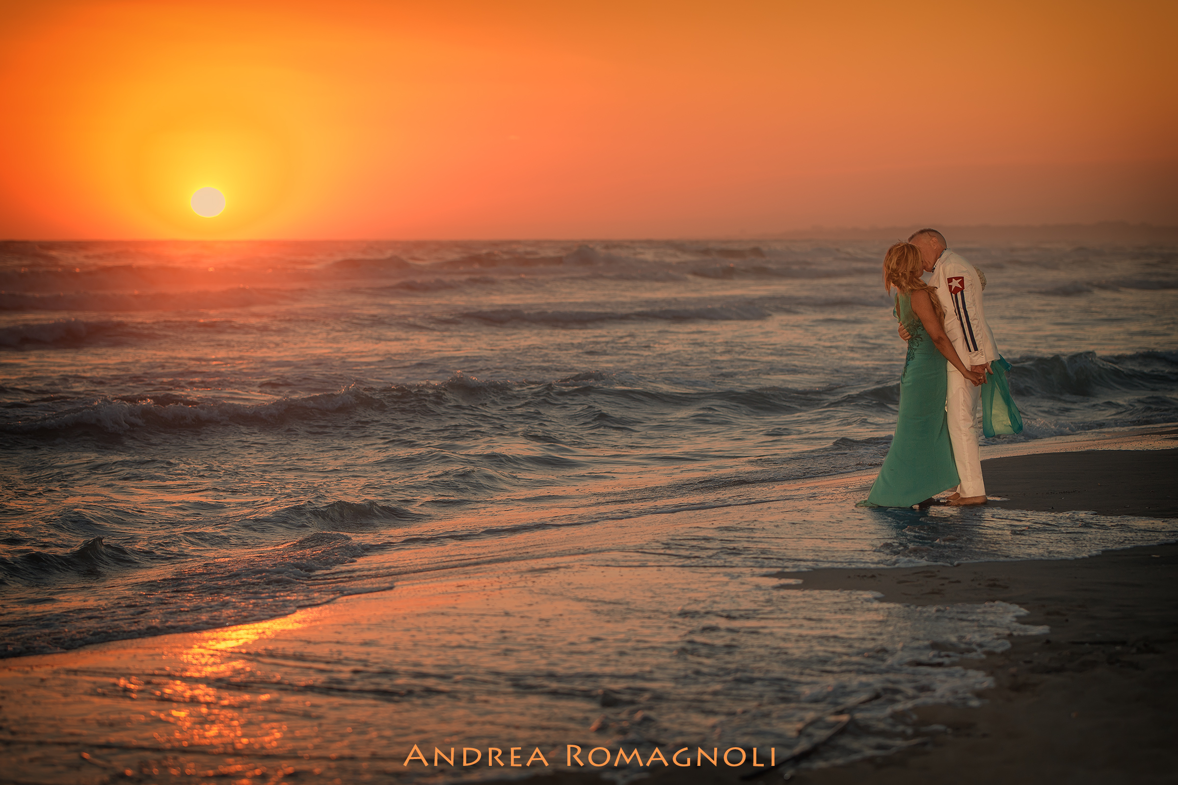 Wedding into the sun