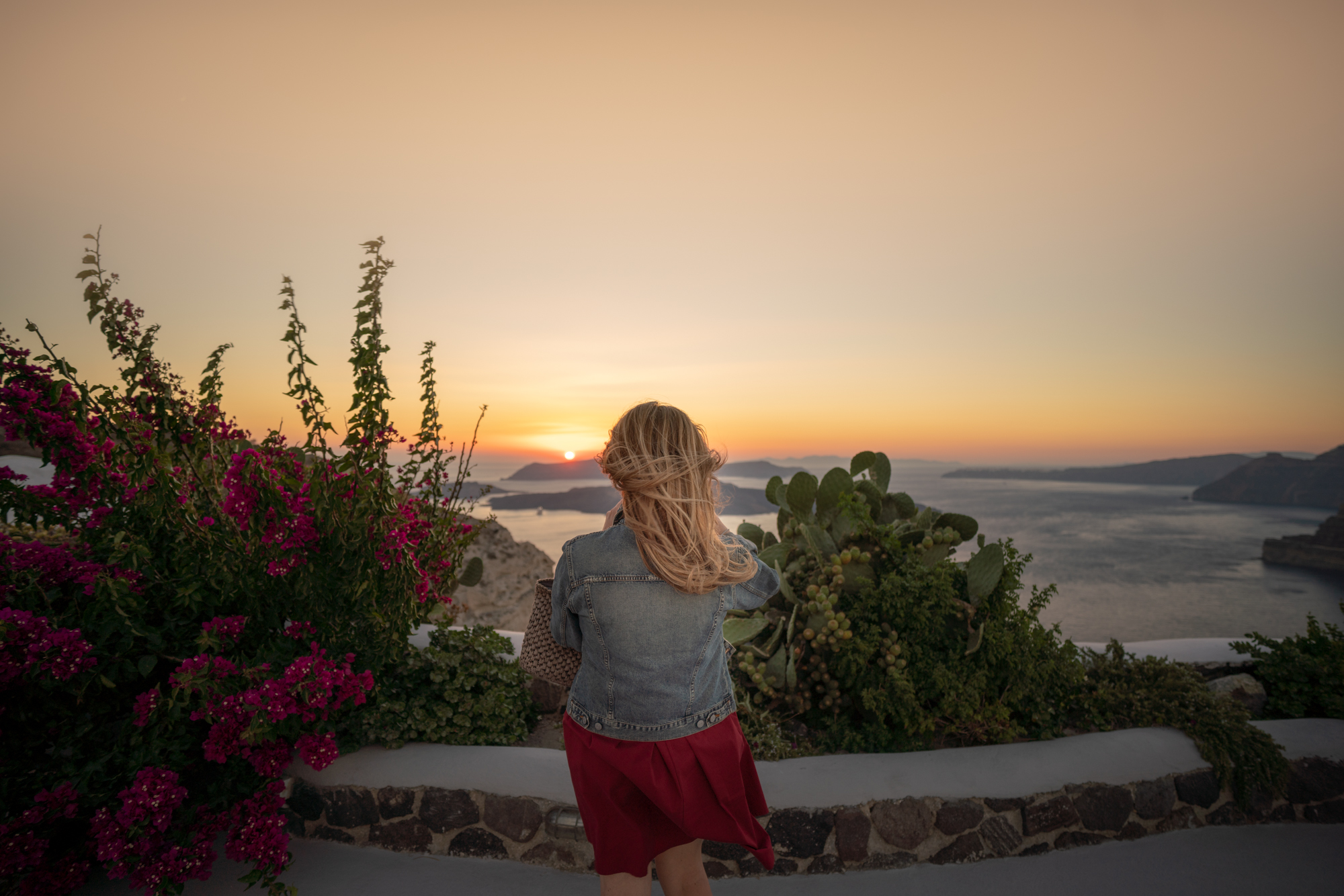 Sunset at Venetsanos Winery-Santorini
