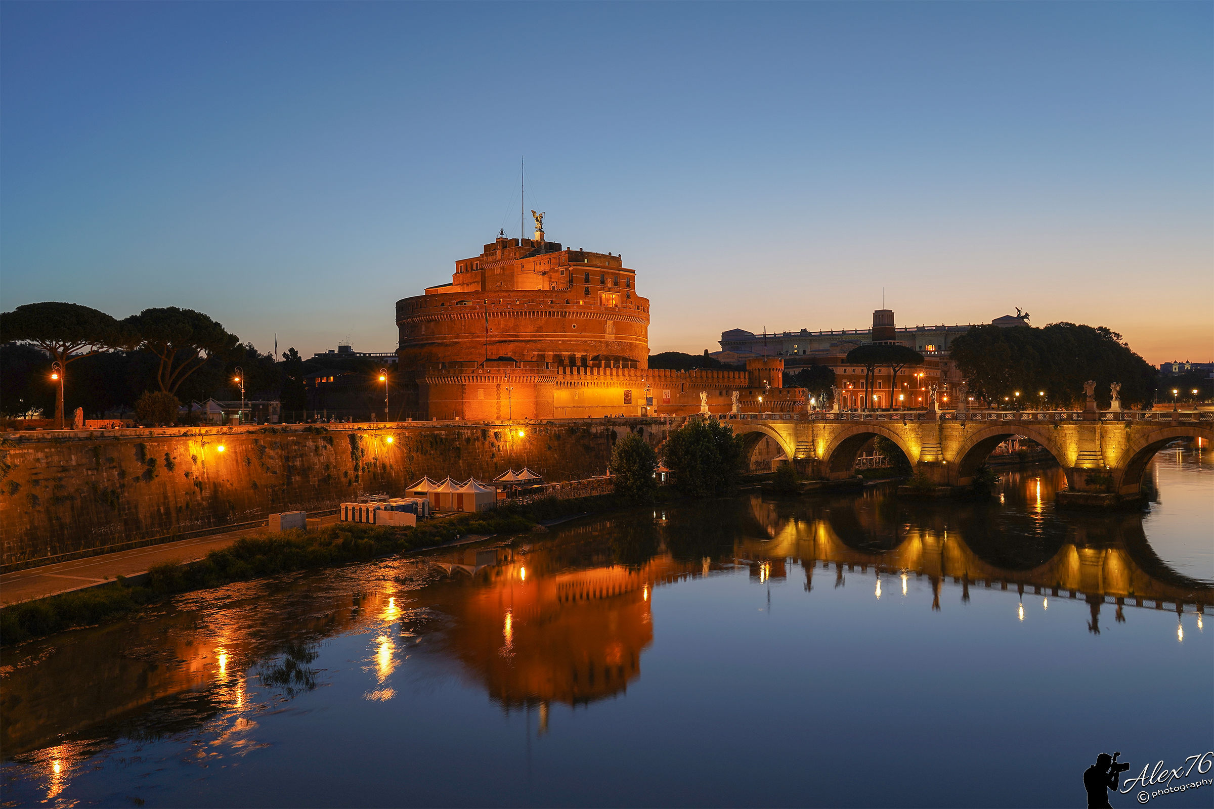Castel Sant'Angelo poco prima dell'alba