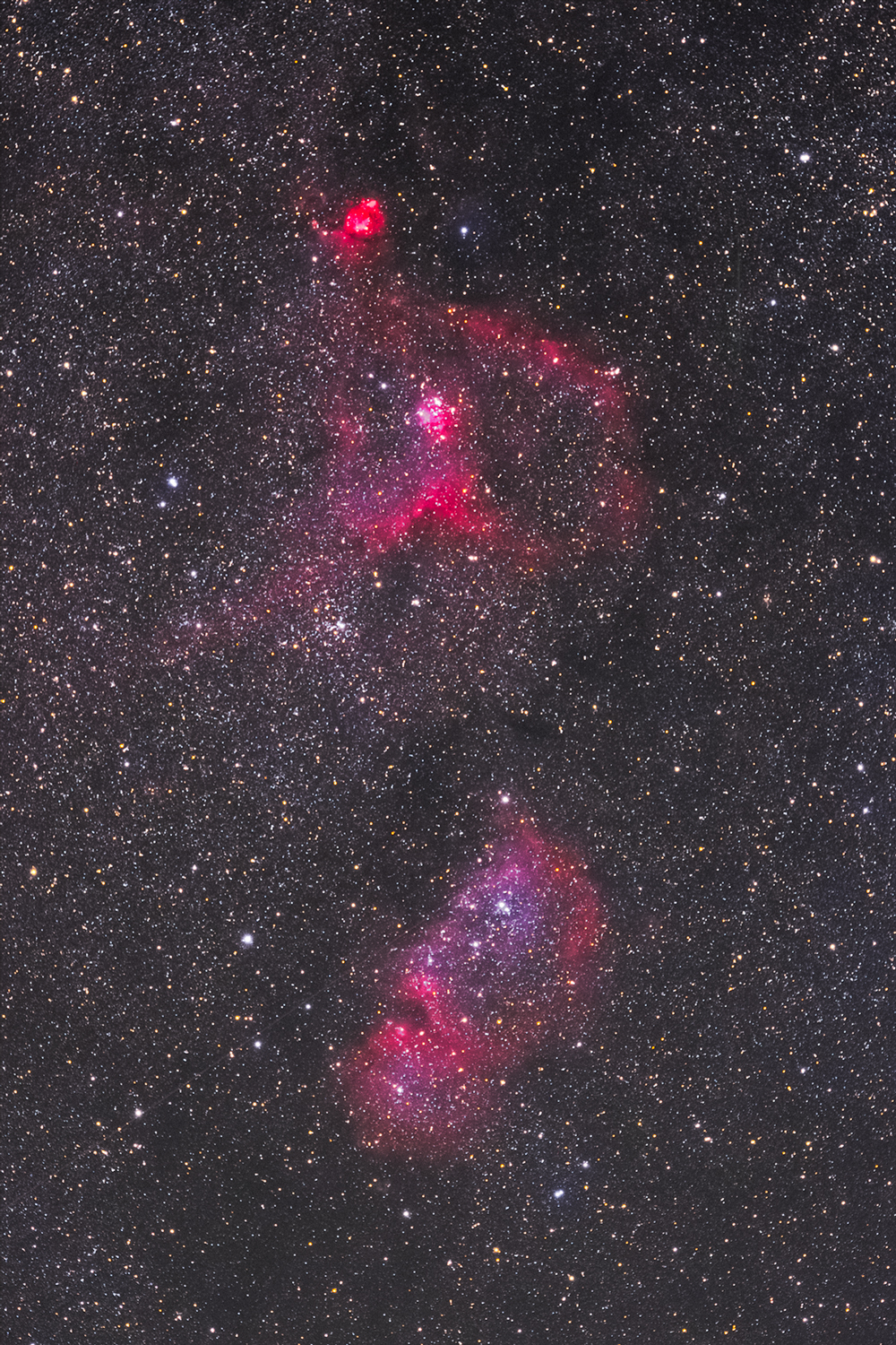 The Heart and Soul Nebulae - Nebulose cuore e anima