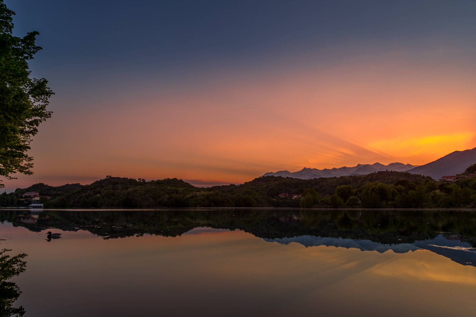 Sunset on Lake Sirio