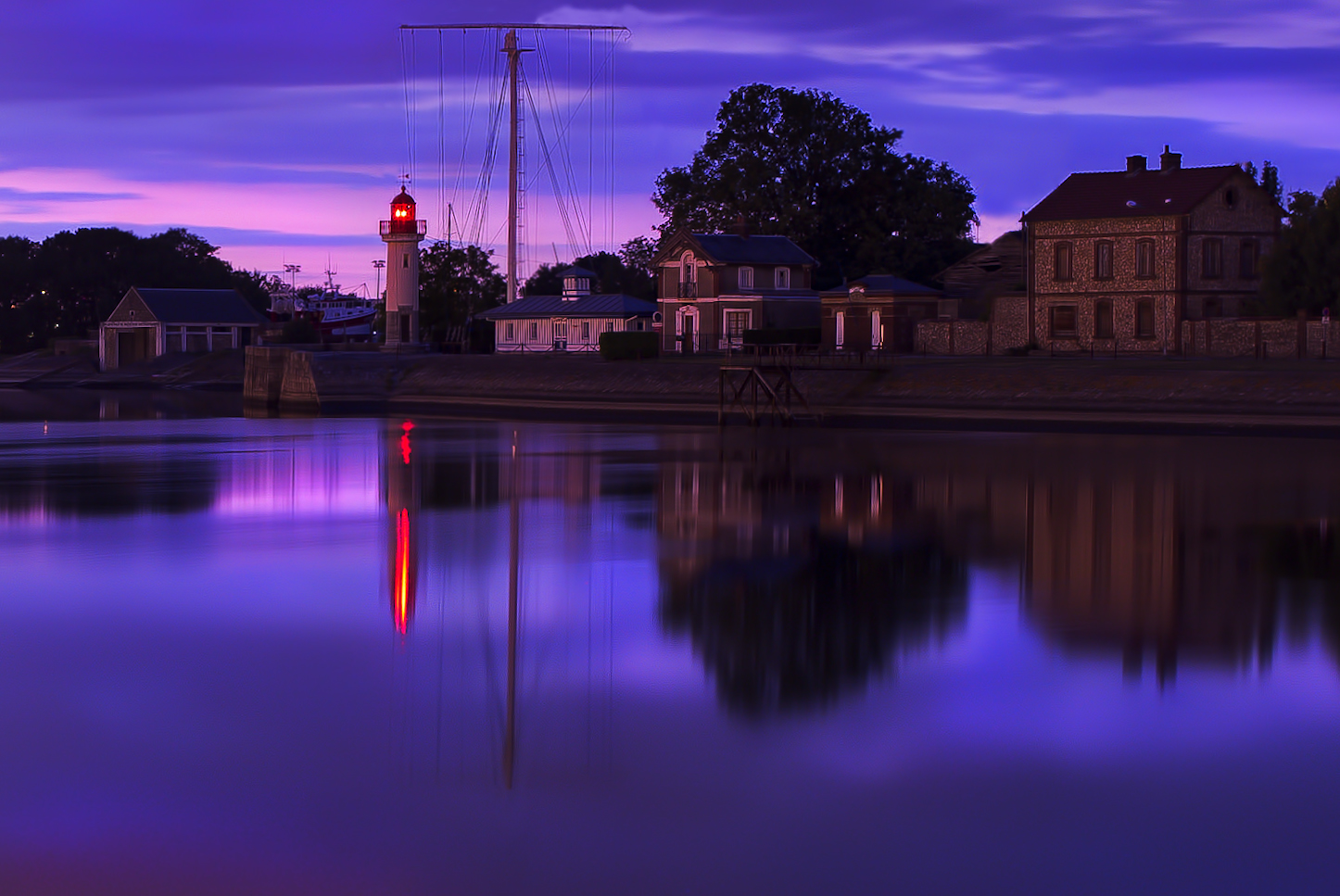 The lighthouse in the harbor